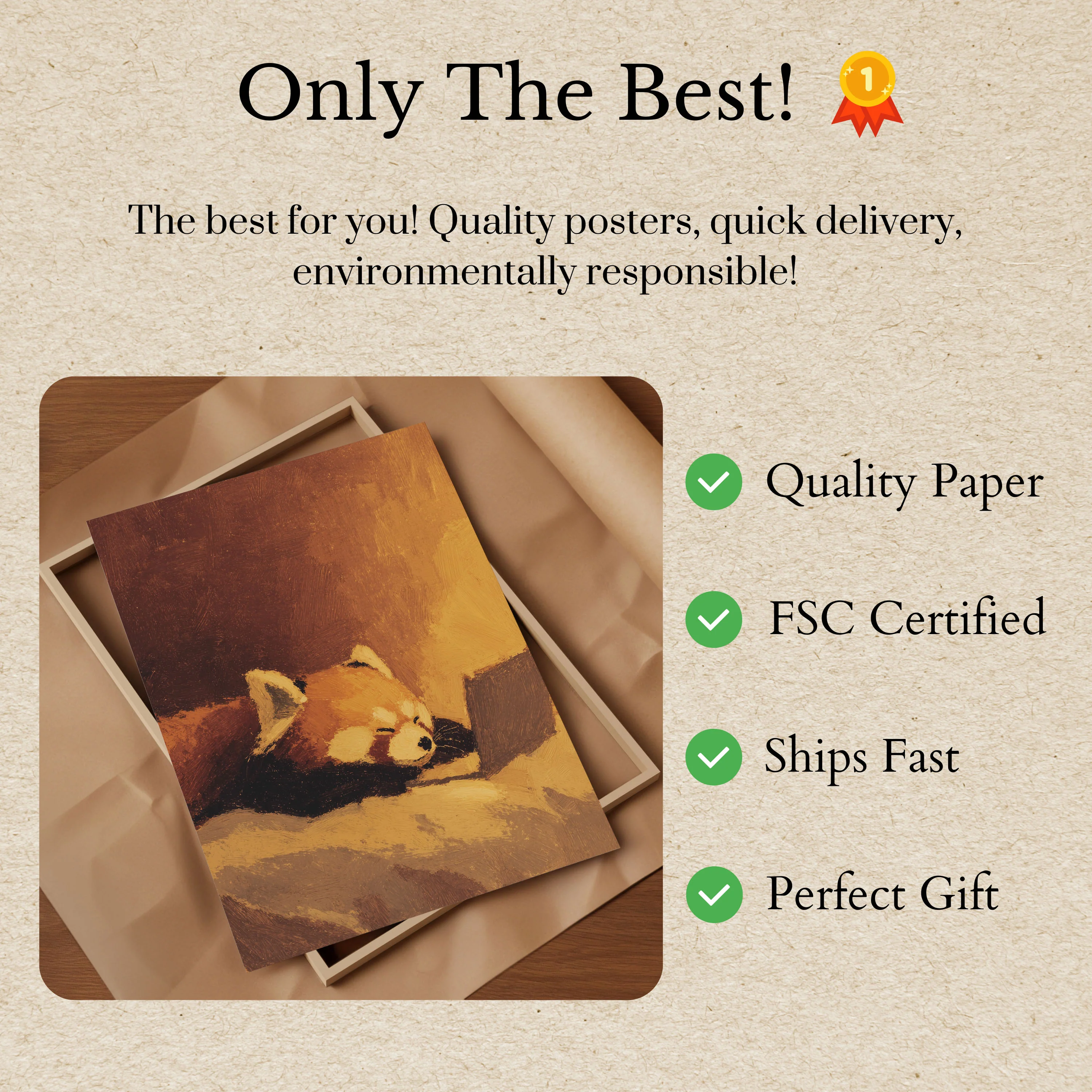 Sleepy Fox in Golden Light Poster - Image 3