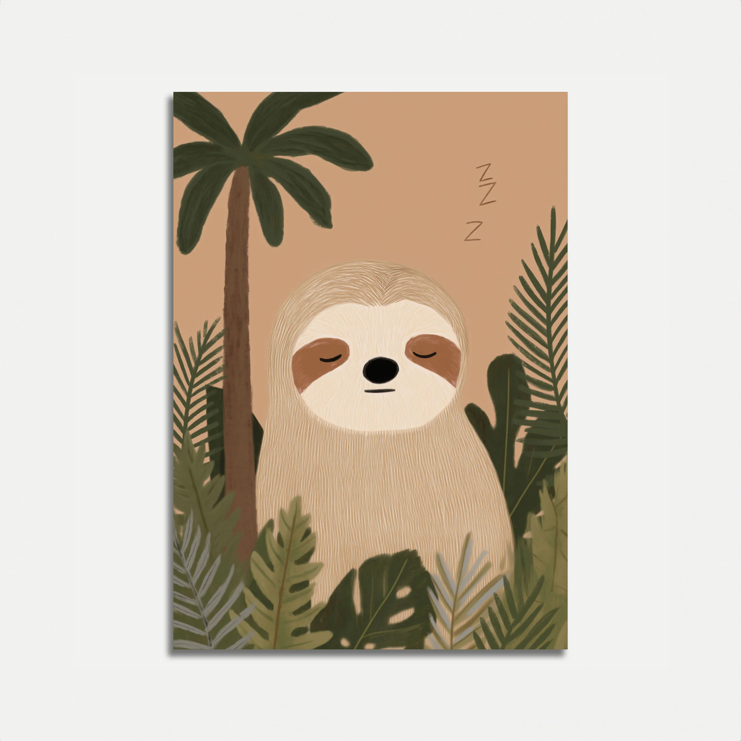 Sleepy Sloth in Jungle Poster
