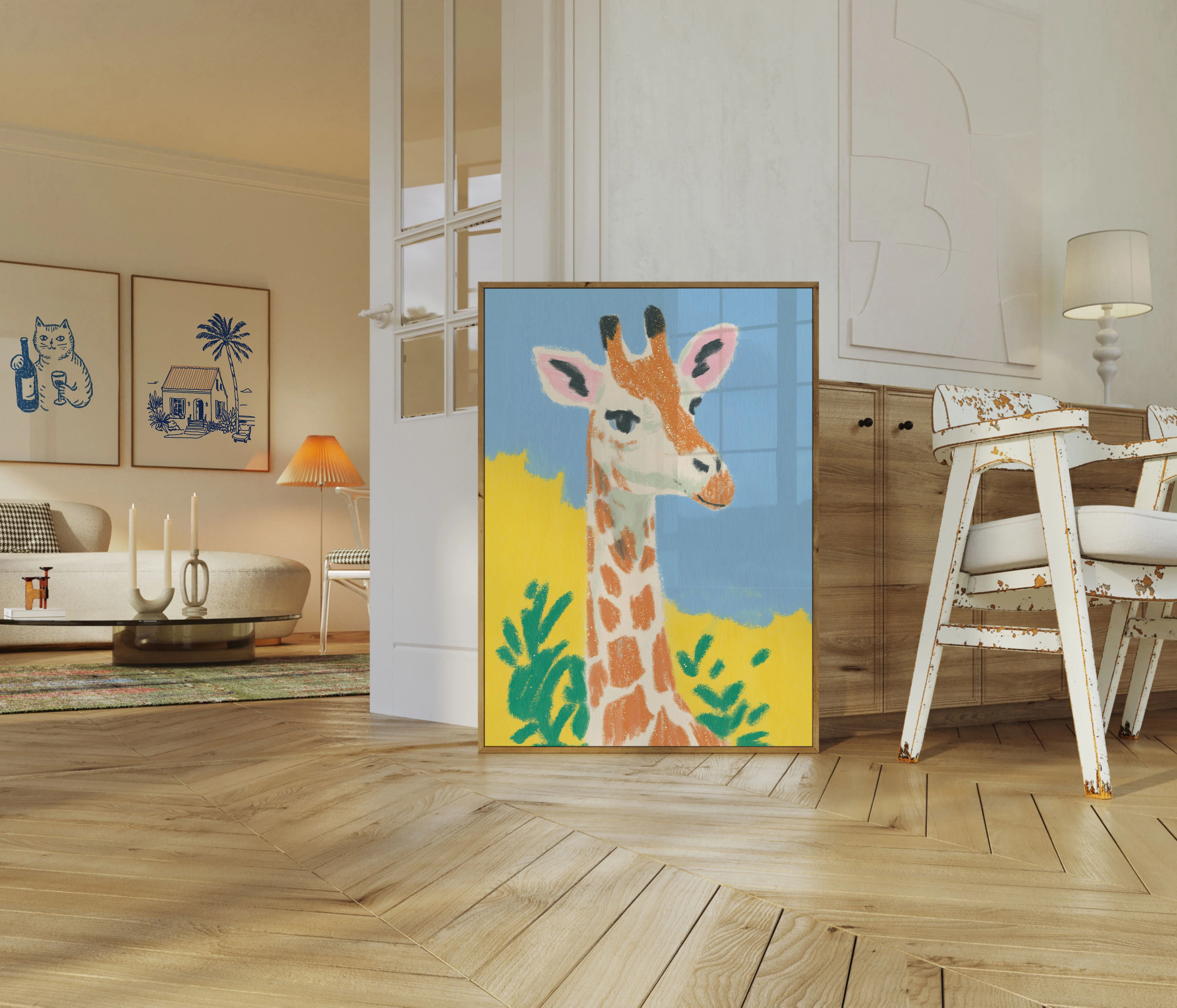 Smiling Giraffe Safari Poster - Image 5
