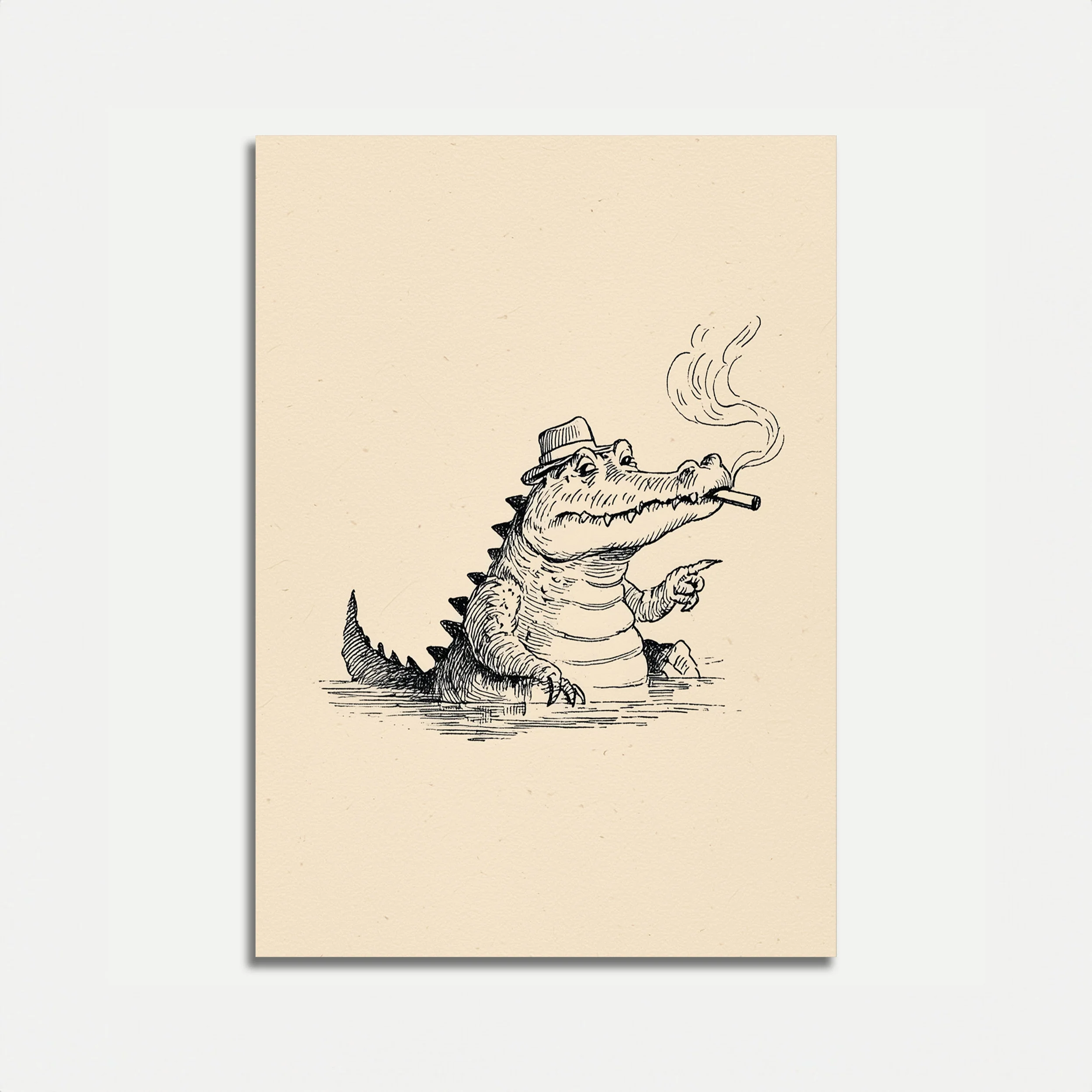 Smoking Crocodile Boss Poster
