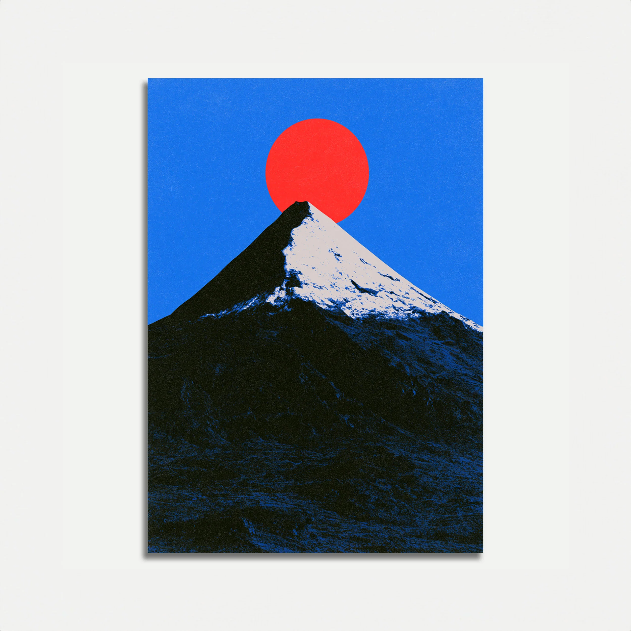 Snow-Capped Mountain Rising Sun Poster
