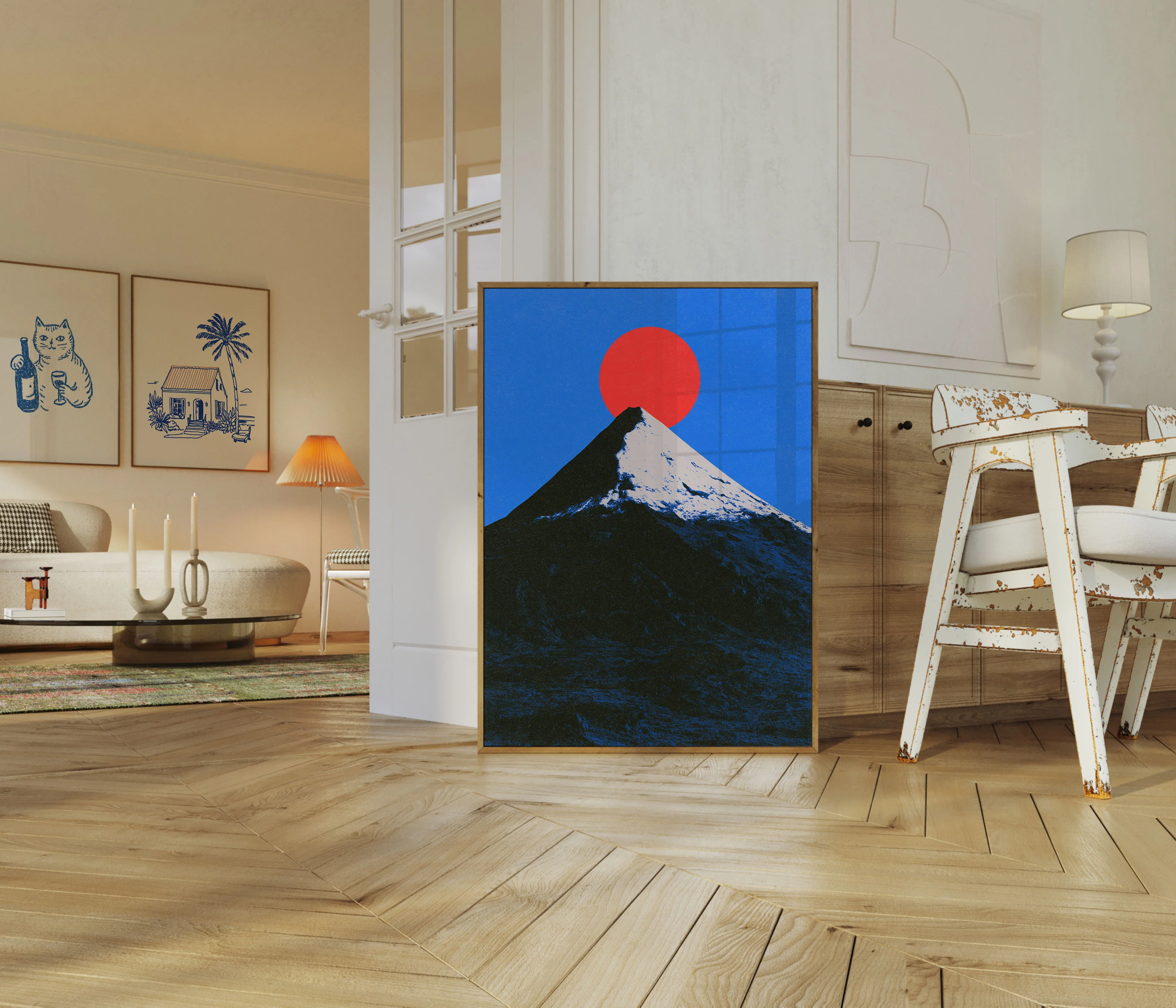 Snow-Capped Mountain Rising Sun Poster - Image 5