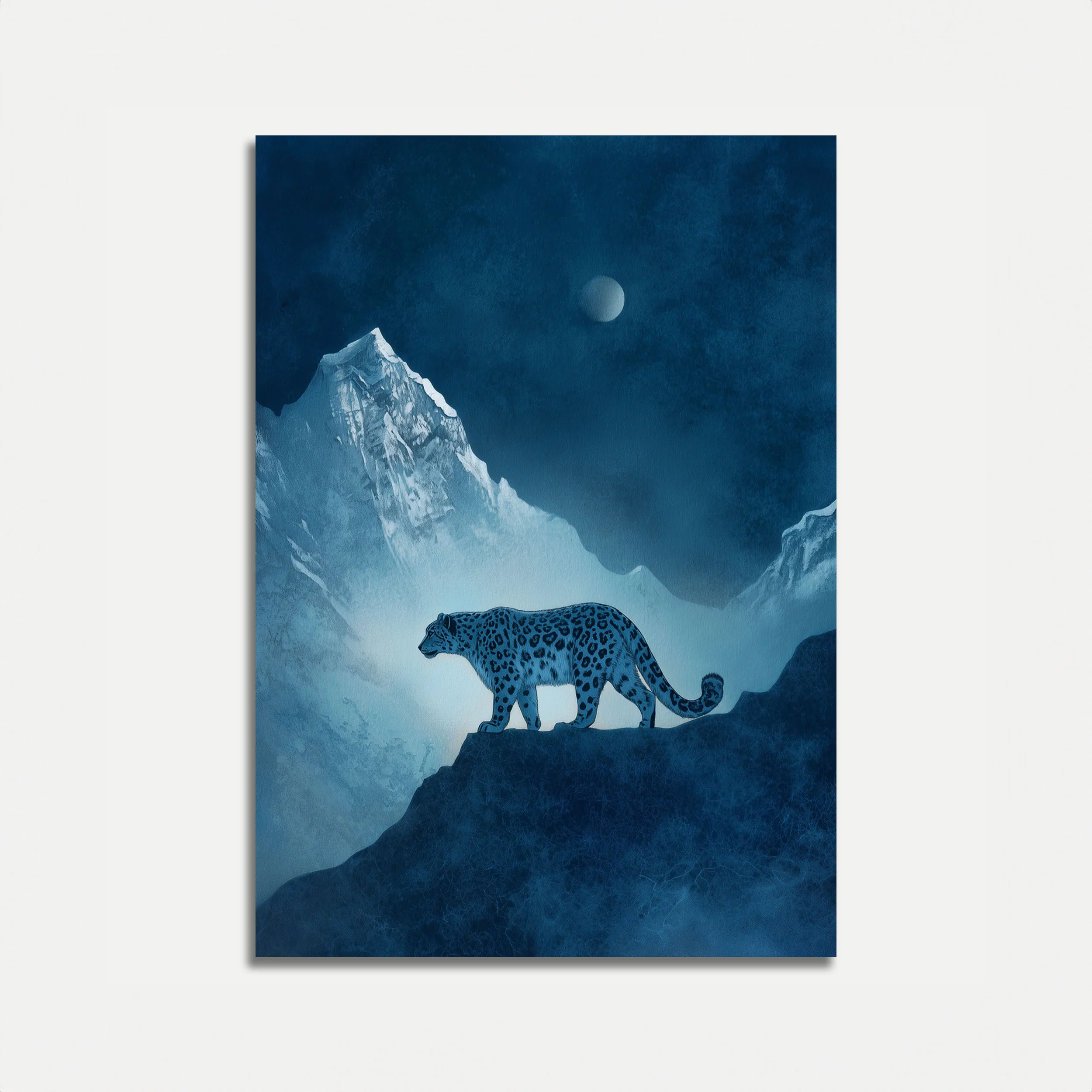 Snow Leopard Mountain Majesty Poster