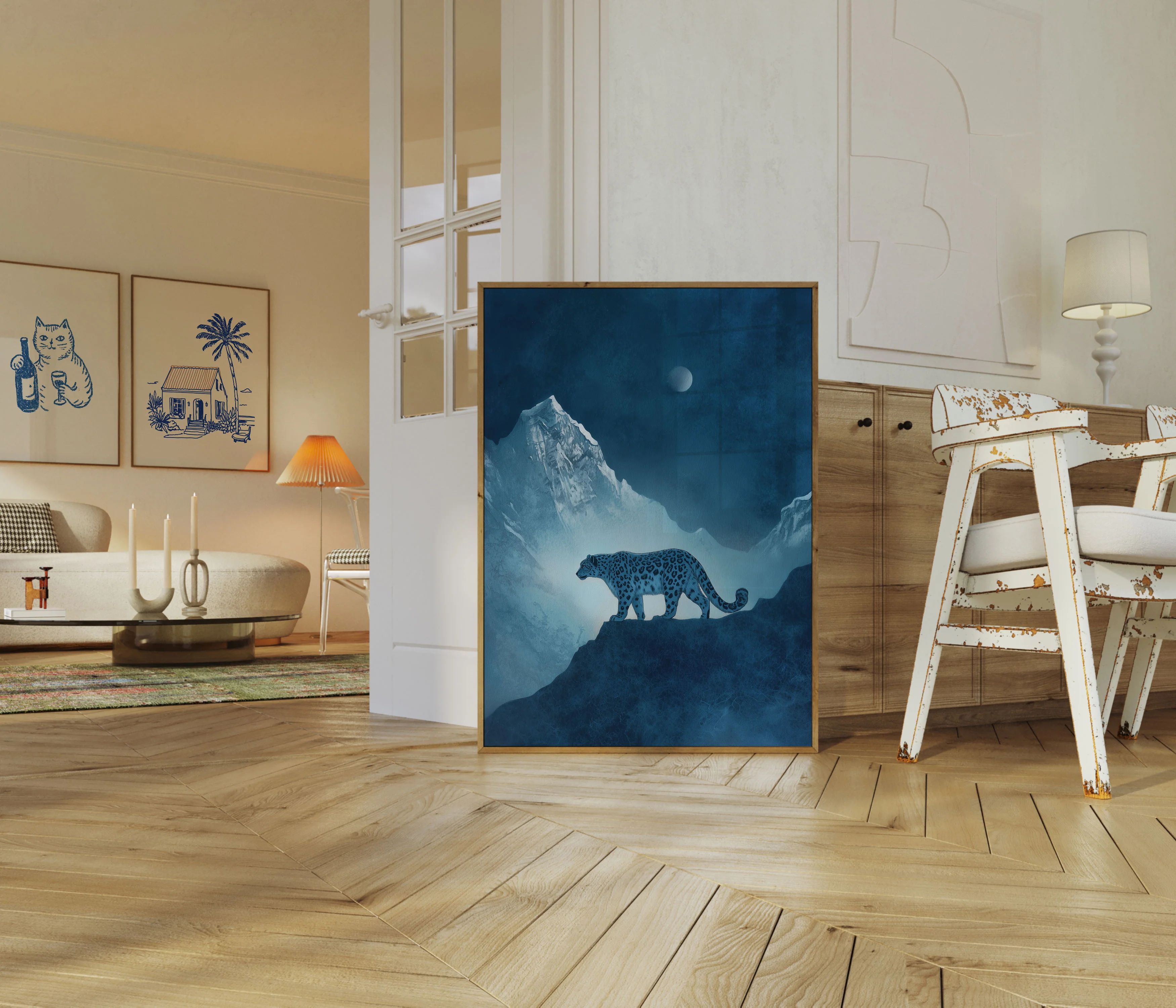 Snow Leopard Mountain Majesty Poster - Image 5