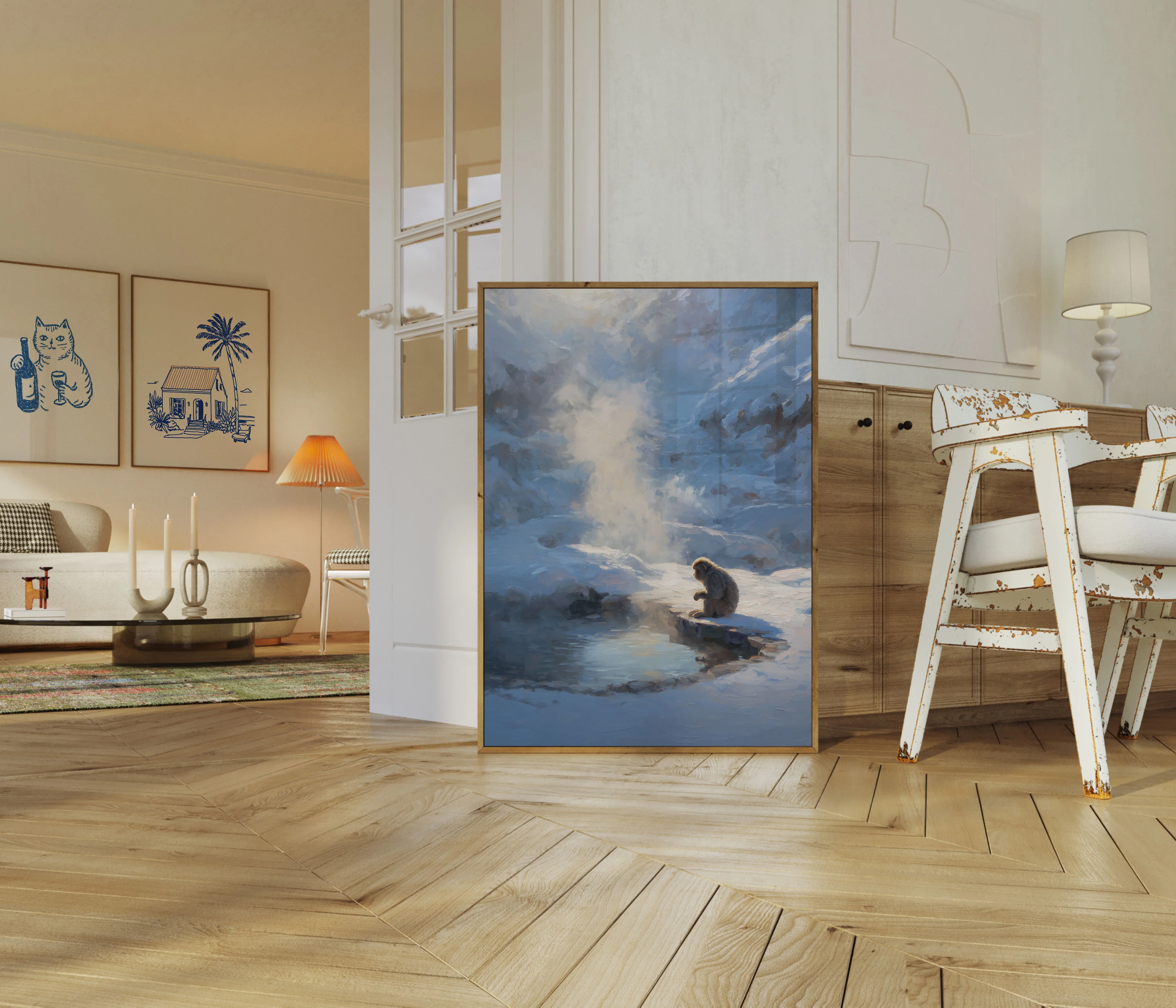 Snow Monkey in Hot Springs Poster - Image 5