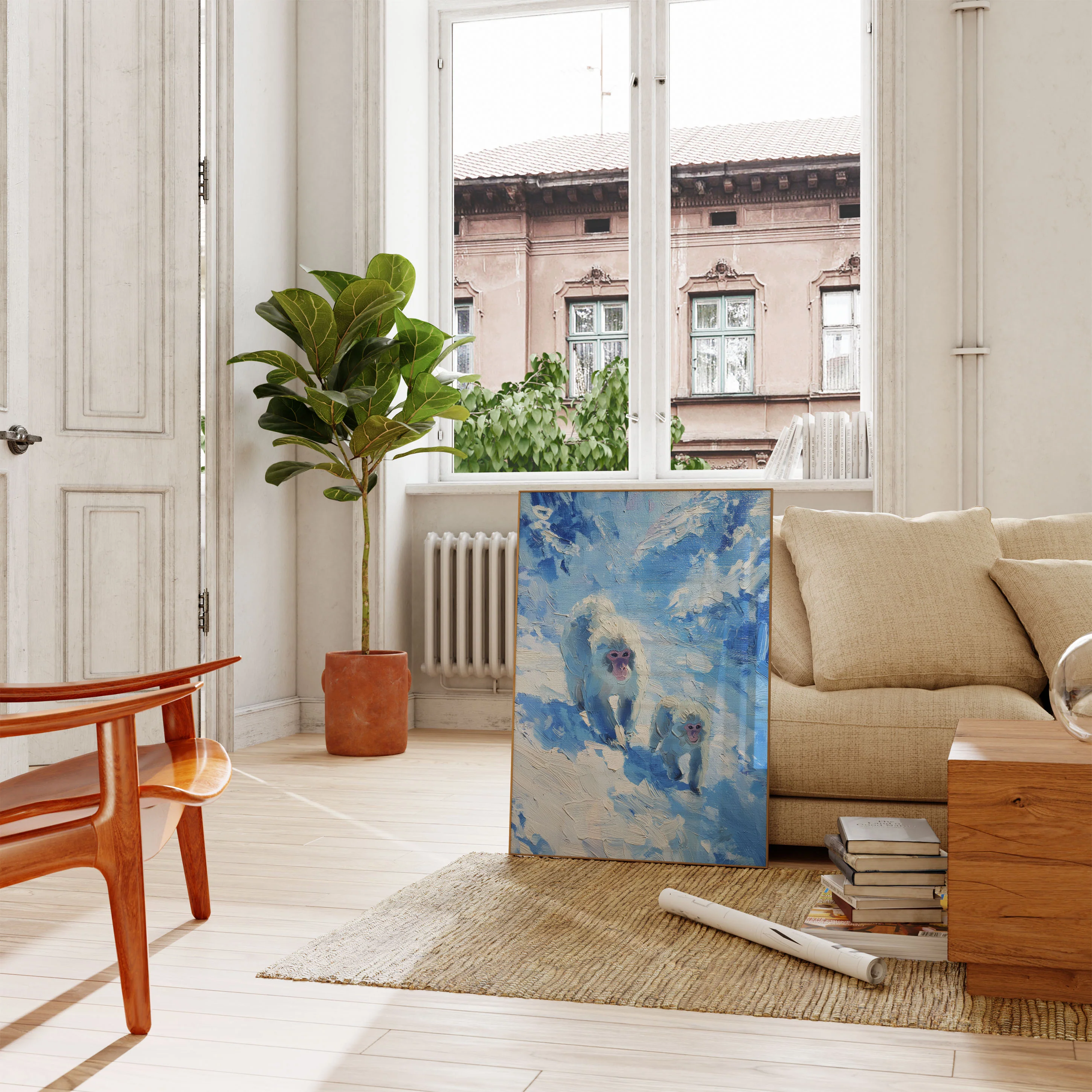 Snow Monkeys in Winter Poster - Image 2