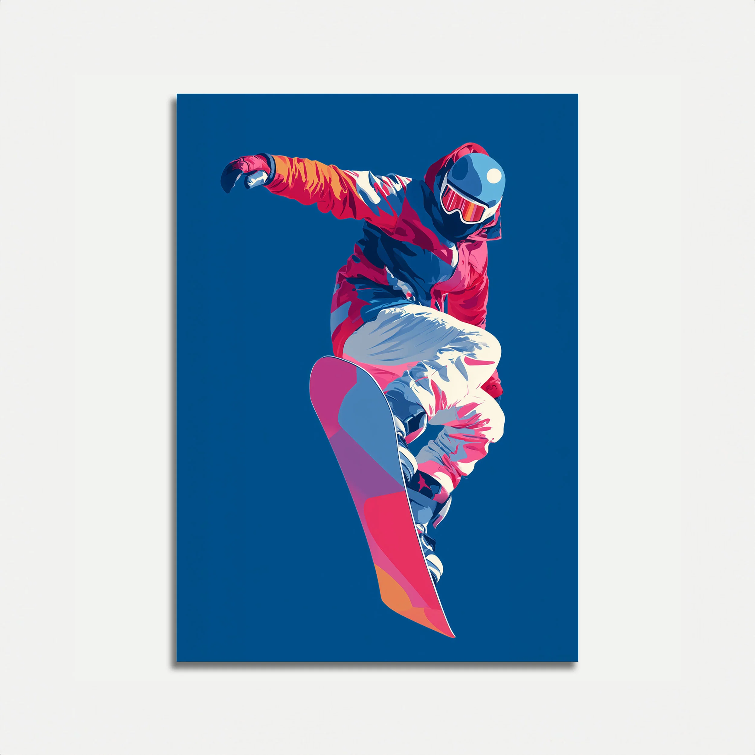 Snowboarding Midair Action Poster