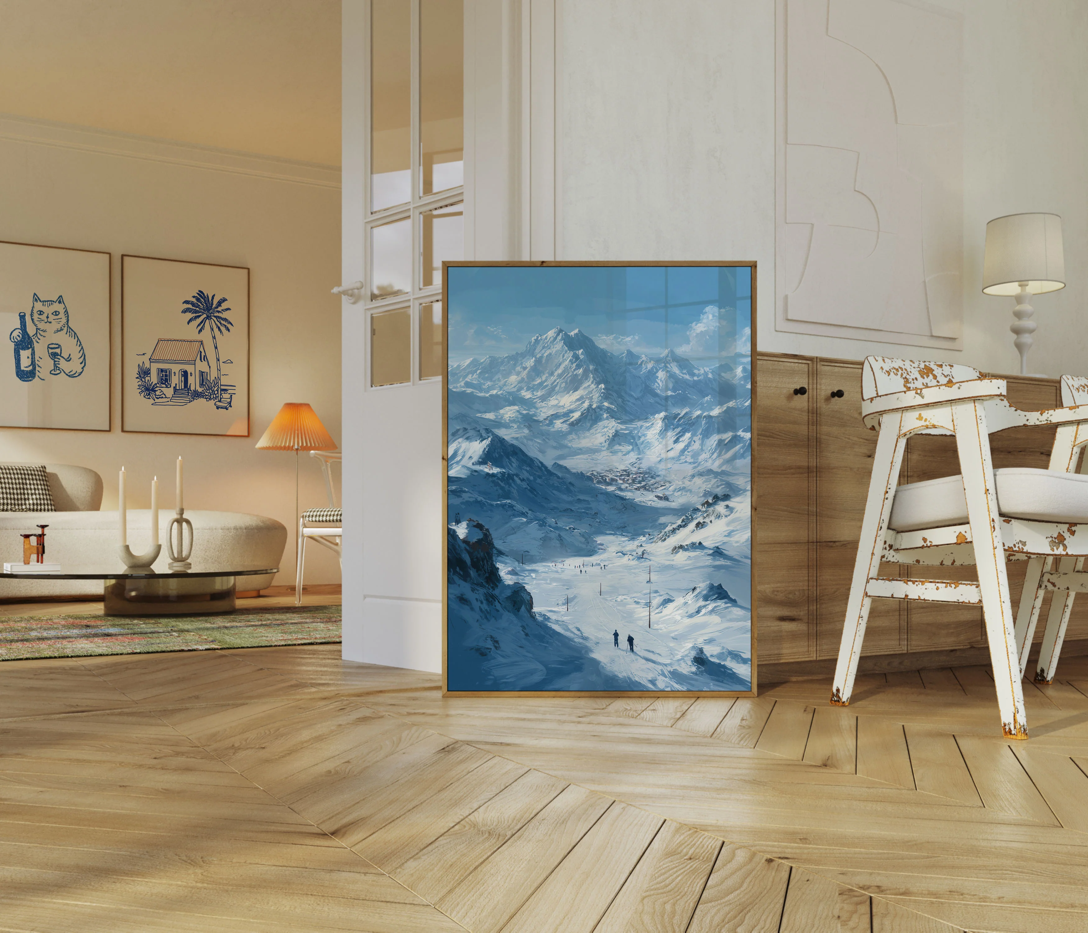 Snowy Mountain Ski Adventure Poster - Image 5