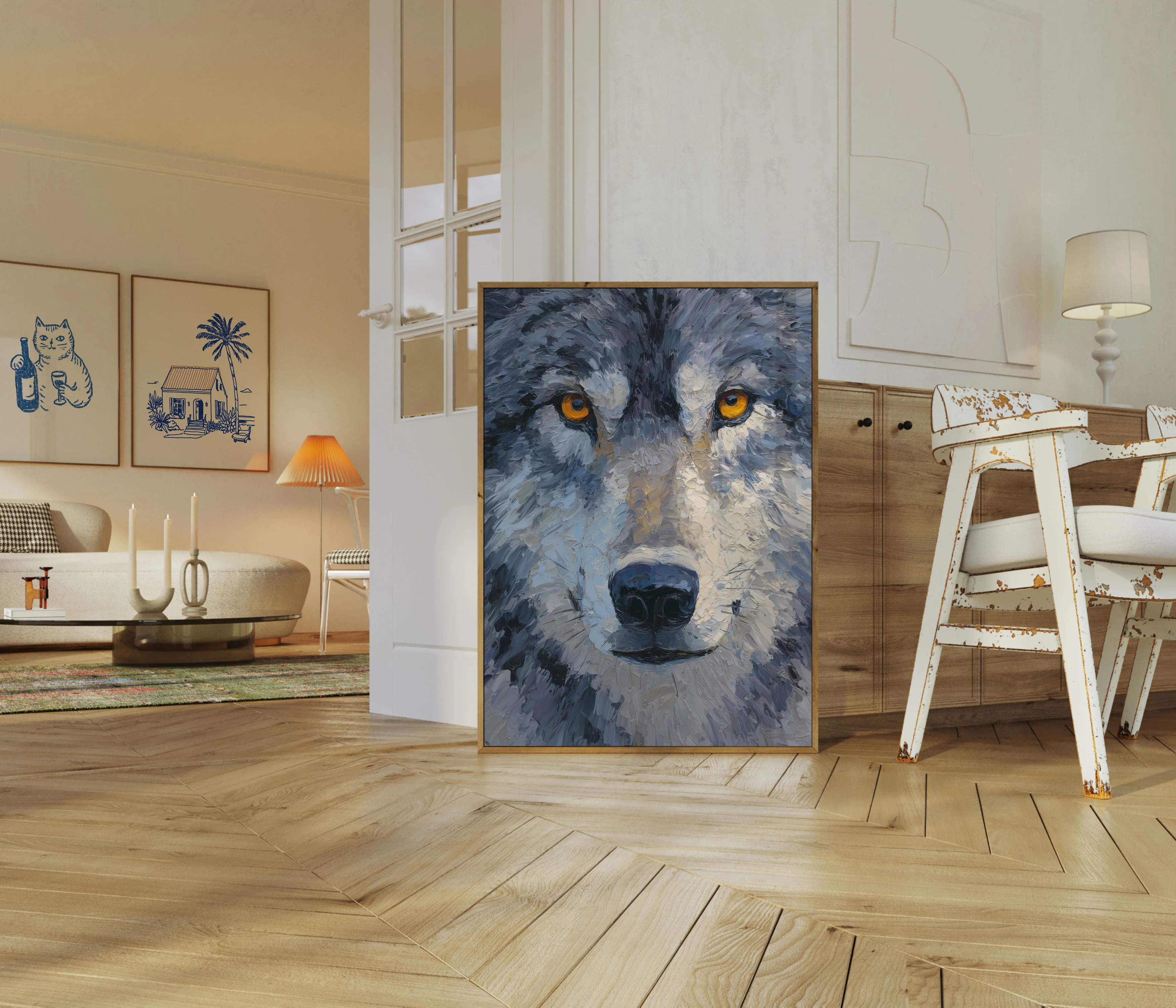 Snowy Owl with Golden Eyes Poster - Image 5