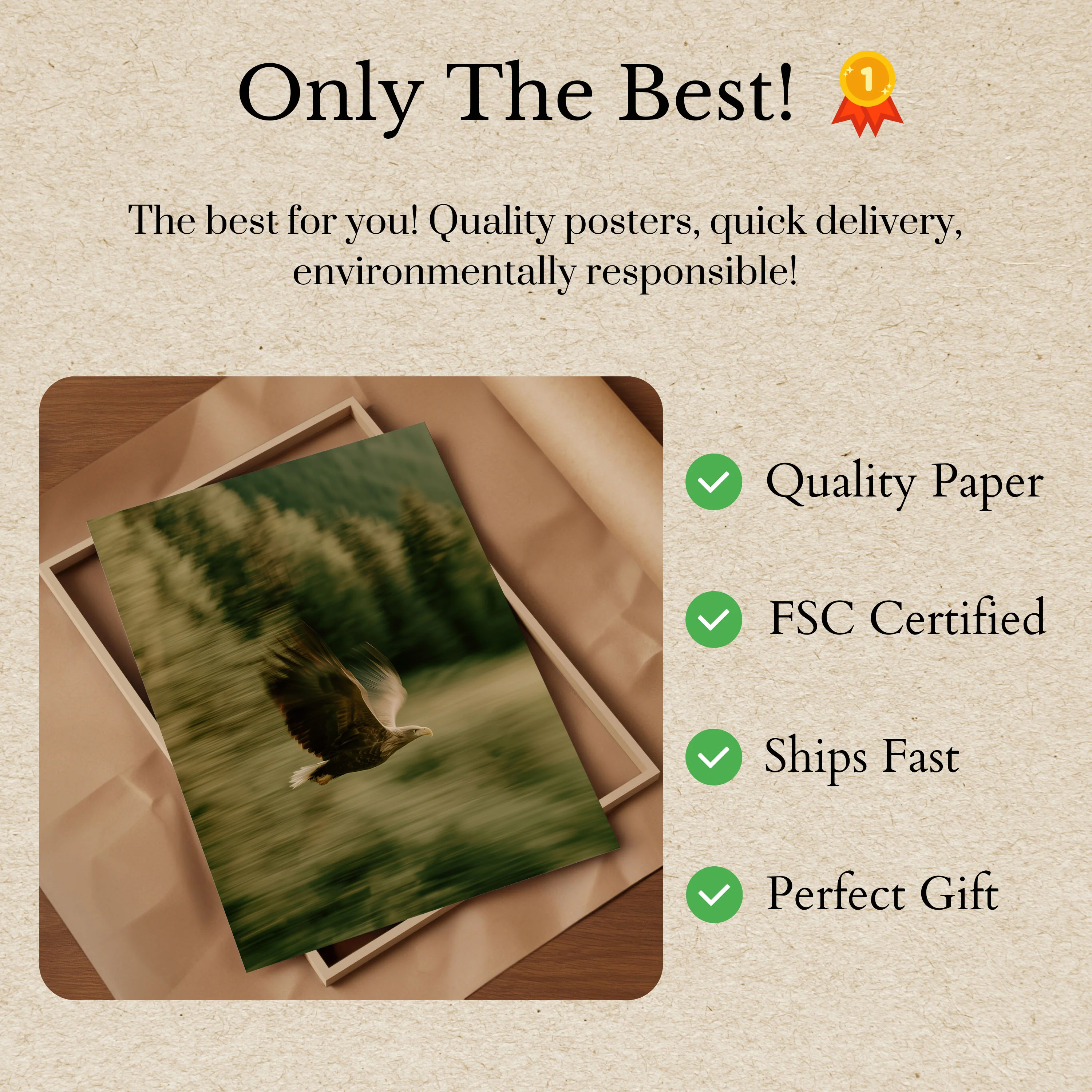 Soaring Eagle Forest Poster - Image 3