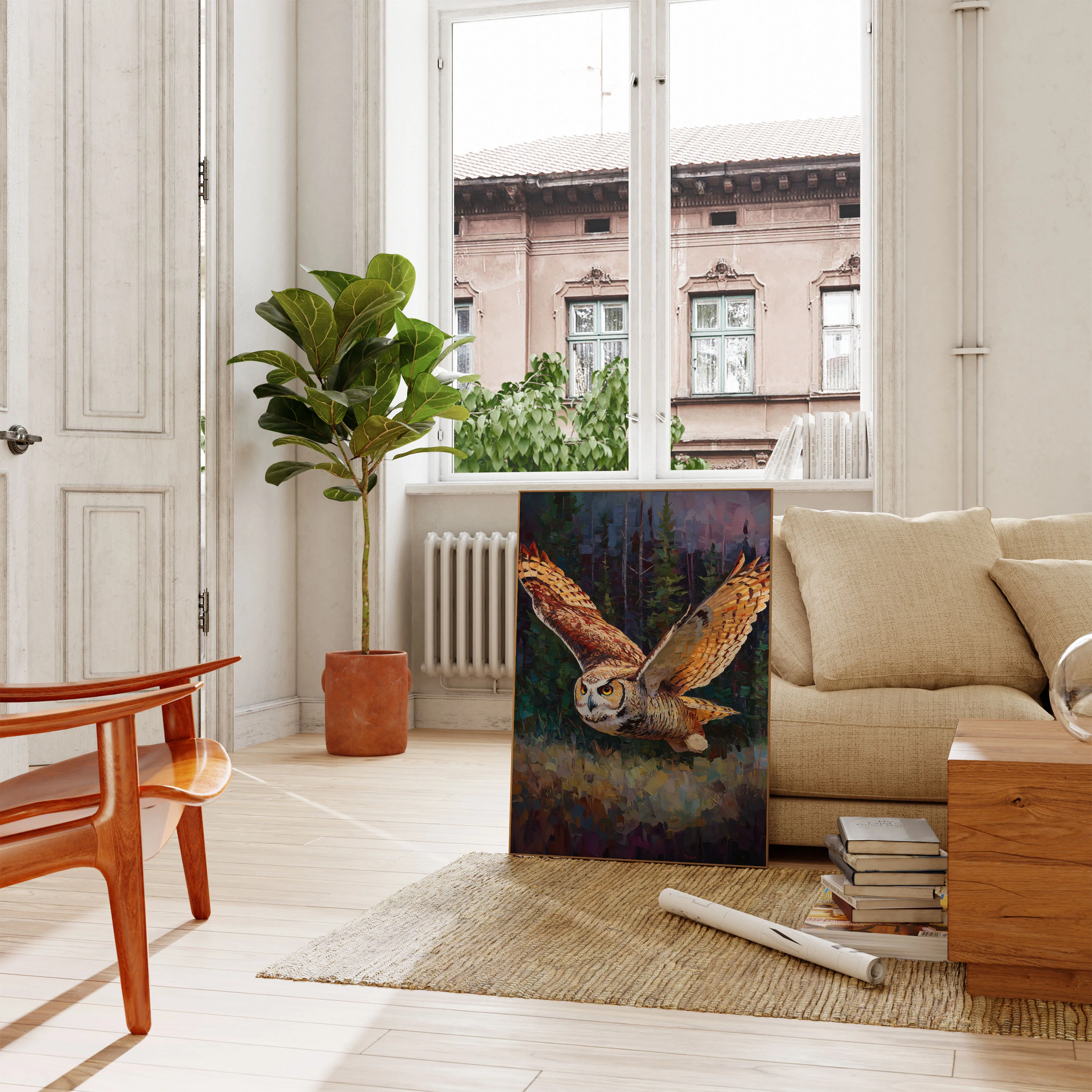 Soaring Owl Flight Poster - Image 2