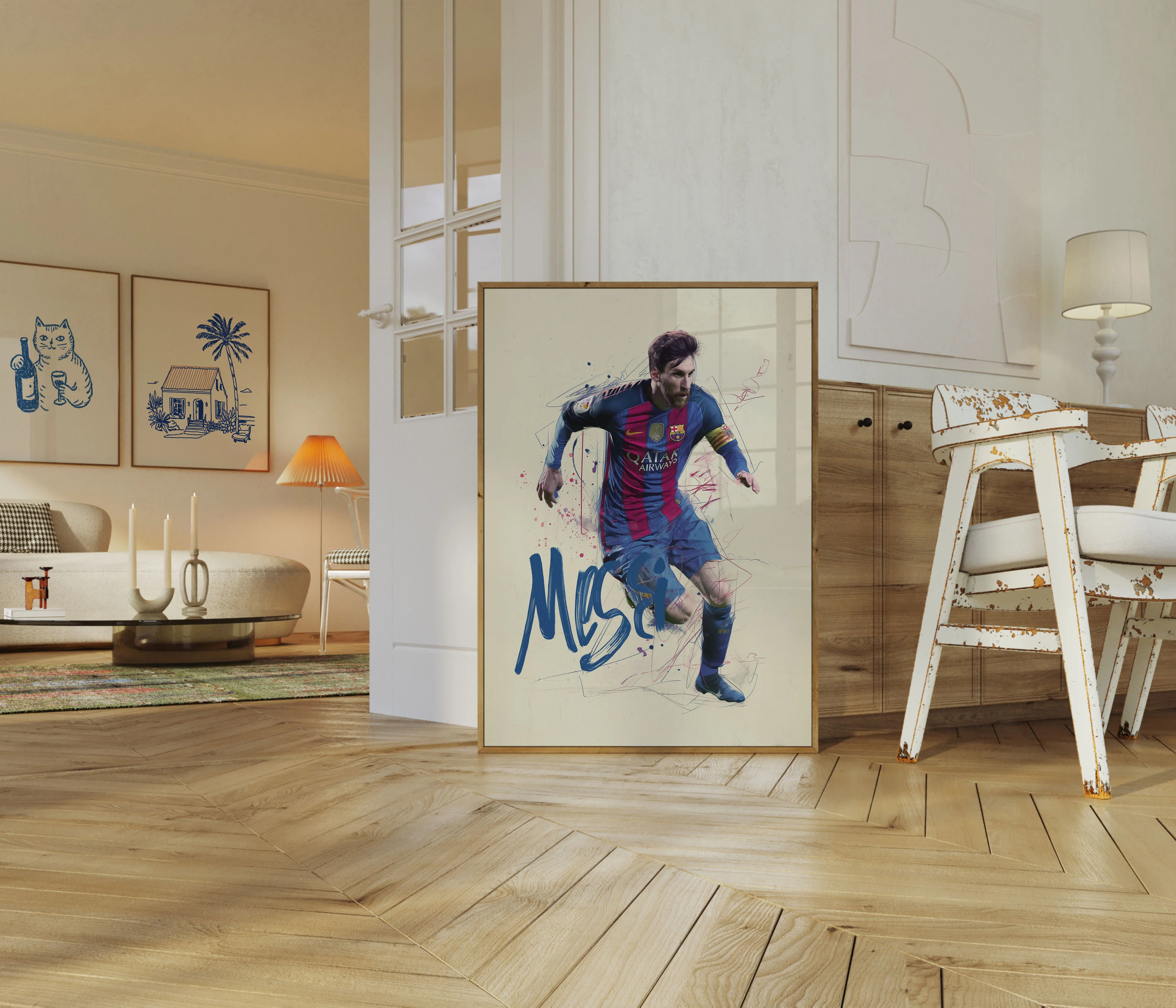 Soccer Legend Artistic Motion Poster - Image 5