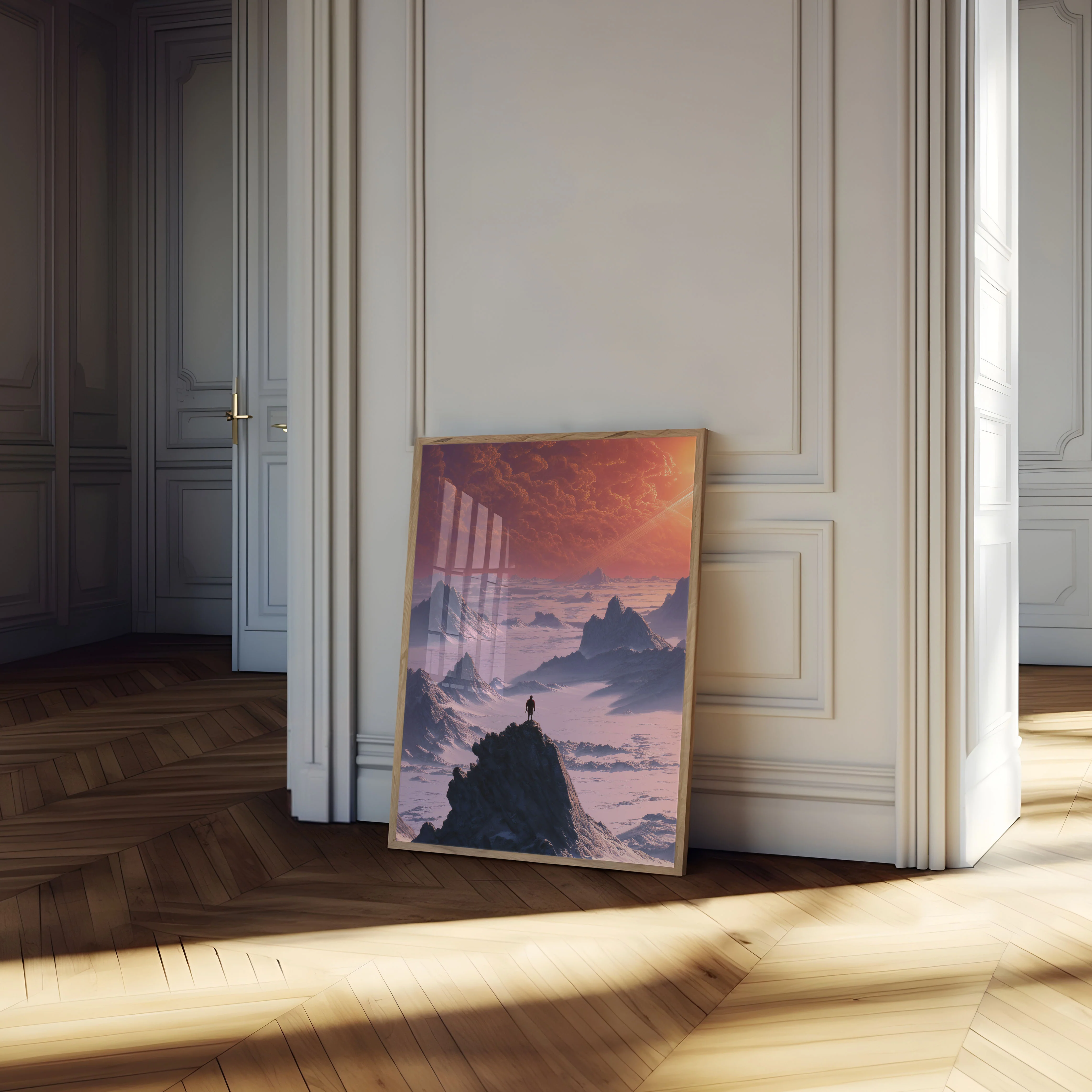 Solitary Explorer Alien Landscape Poster - Image 4