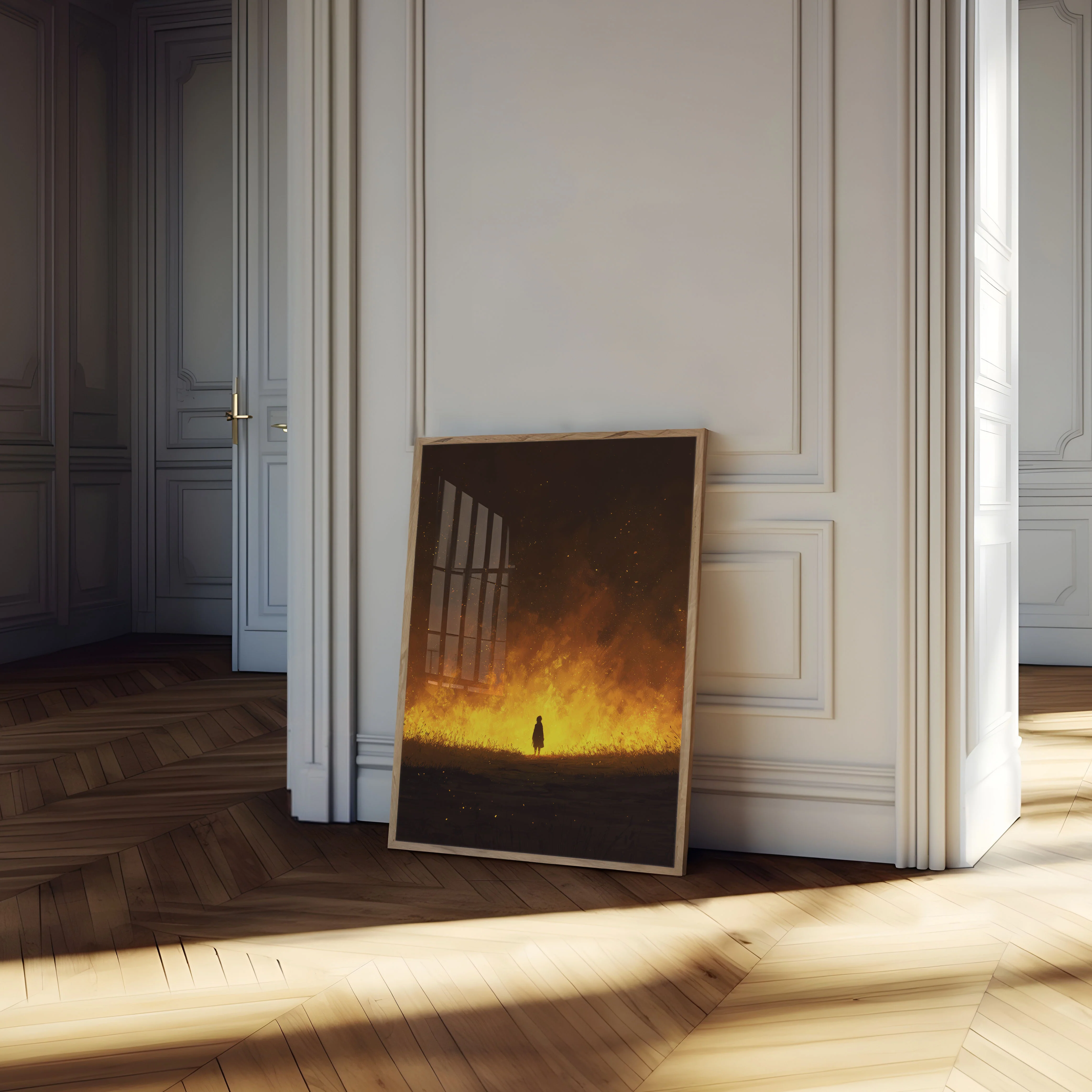 Solitary Figure Against Inferno Poster - Image 4