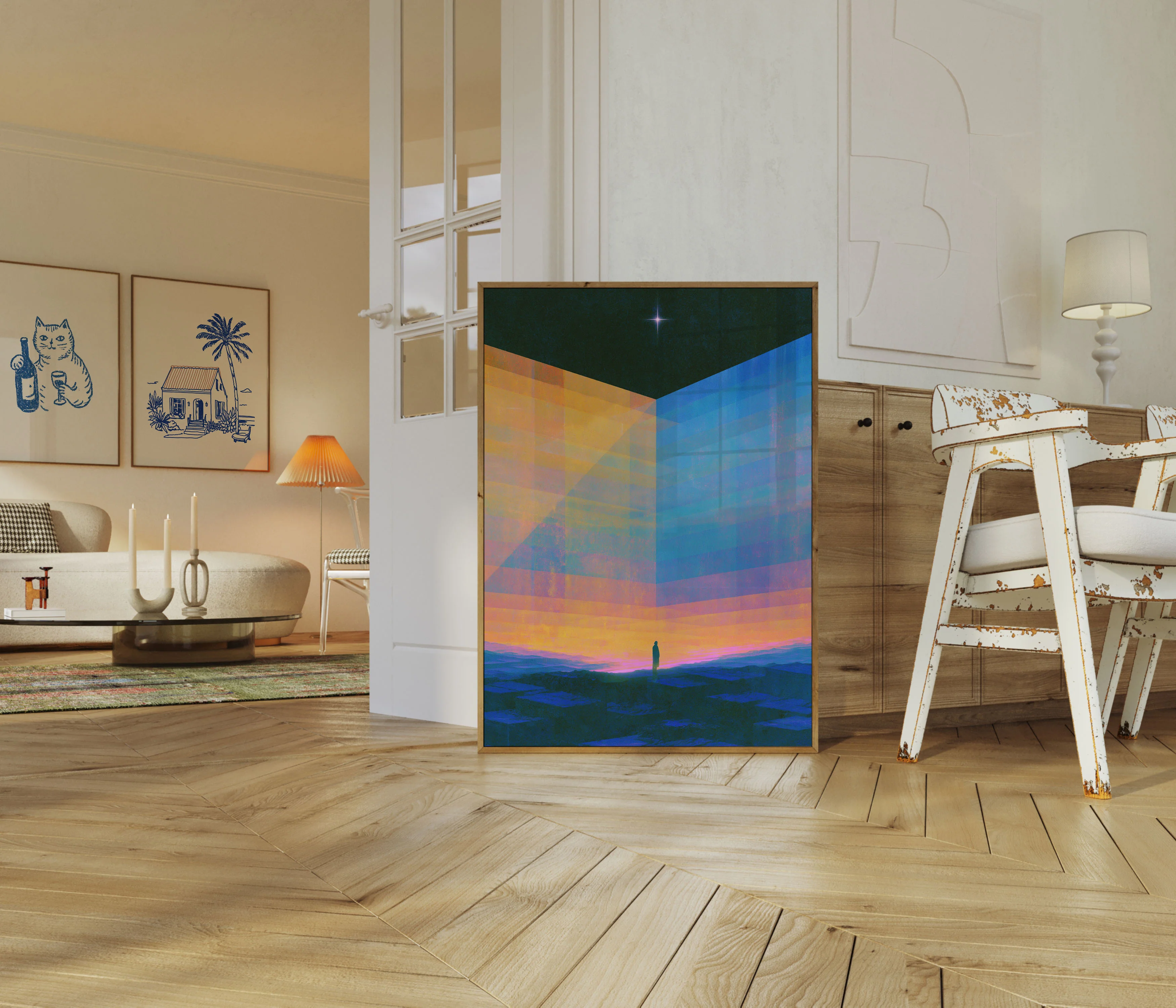 Solitary Figure at Sunset Poster - Image 5