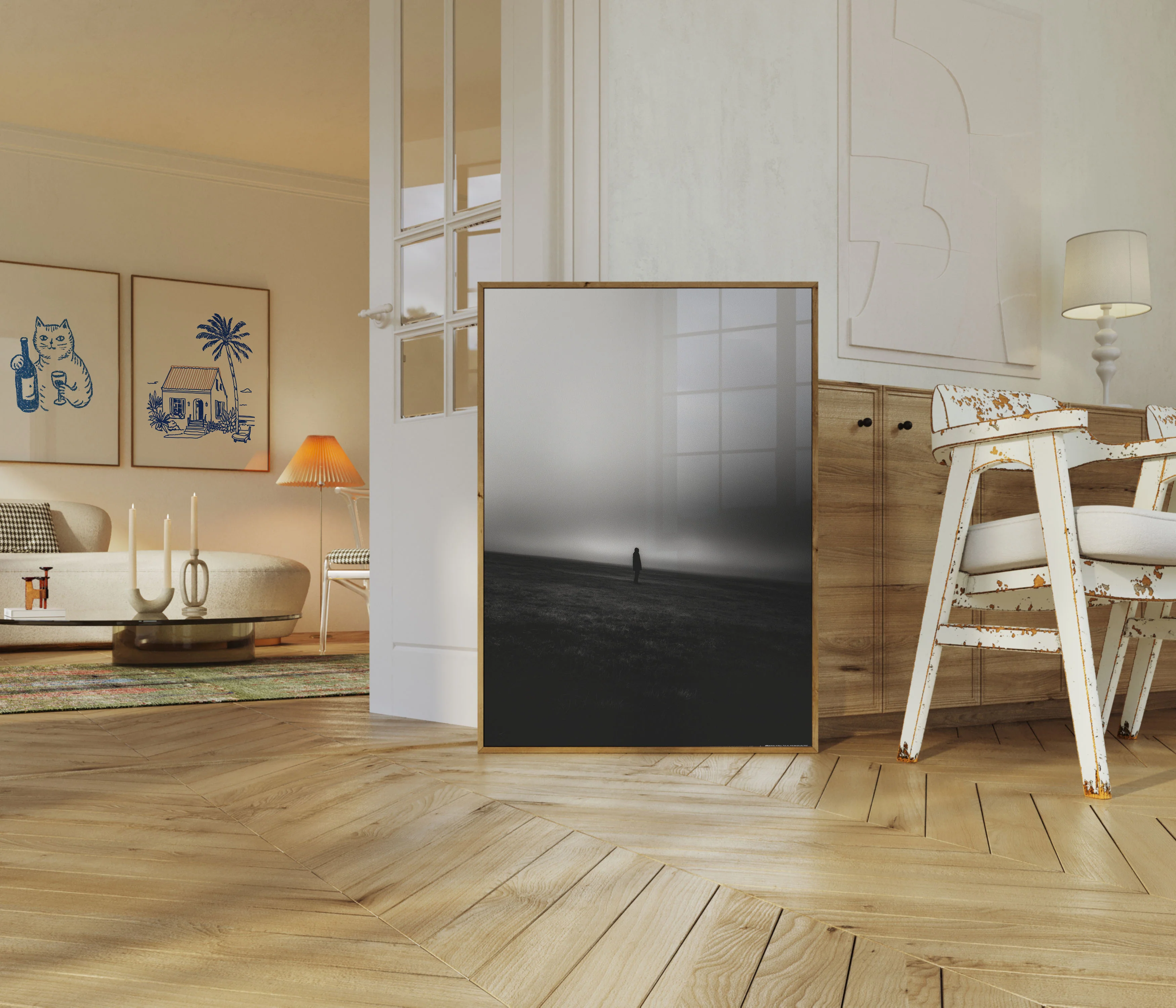 Solitary Figure in Mist Poster - Image 5
