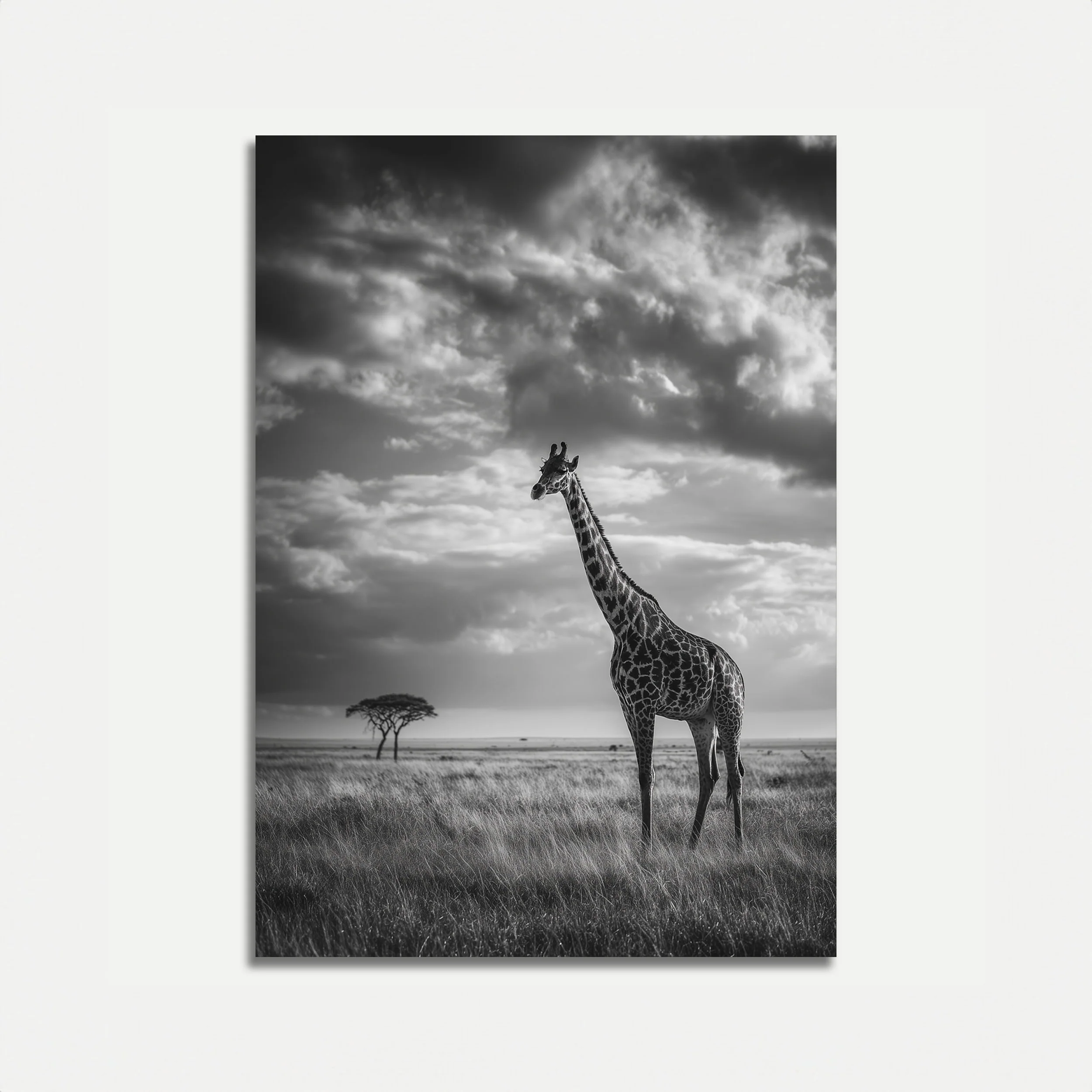 Solitary Giraffe Wilderness Poster