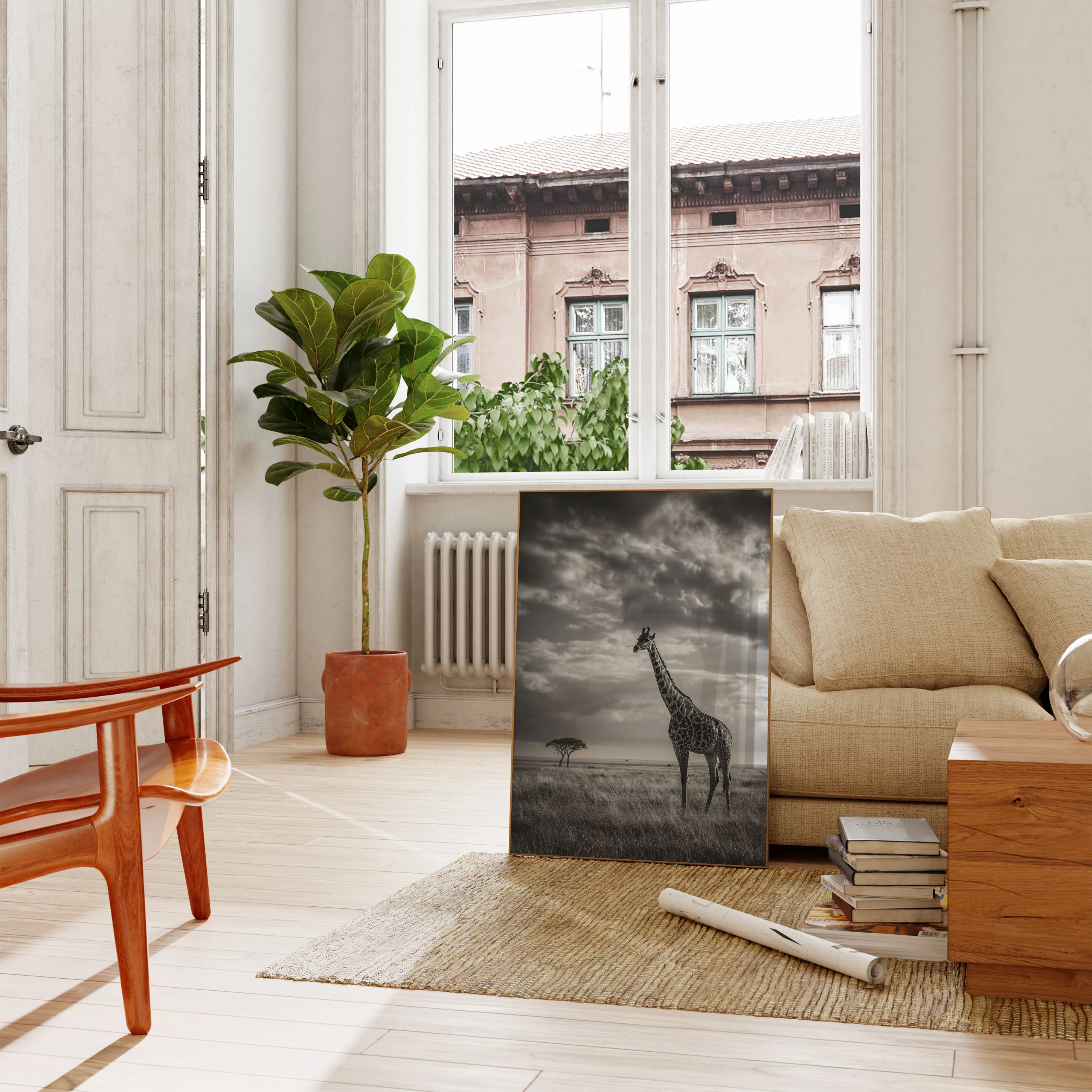 Solitary Giraffe Wilderness Poster - Image 2