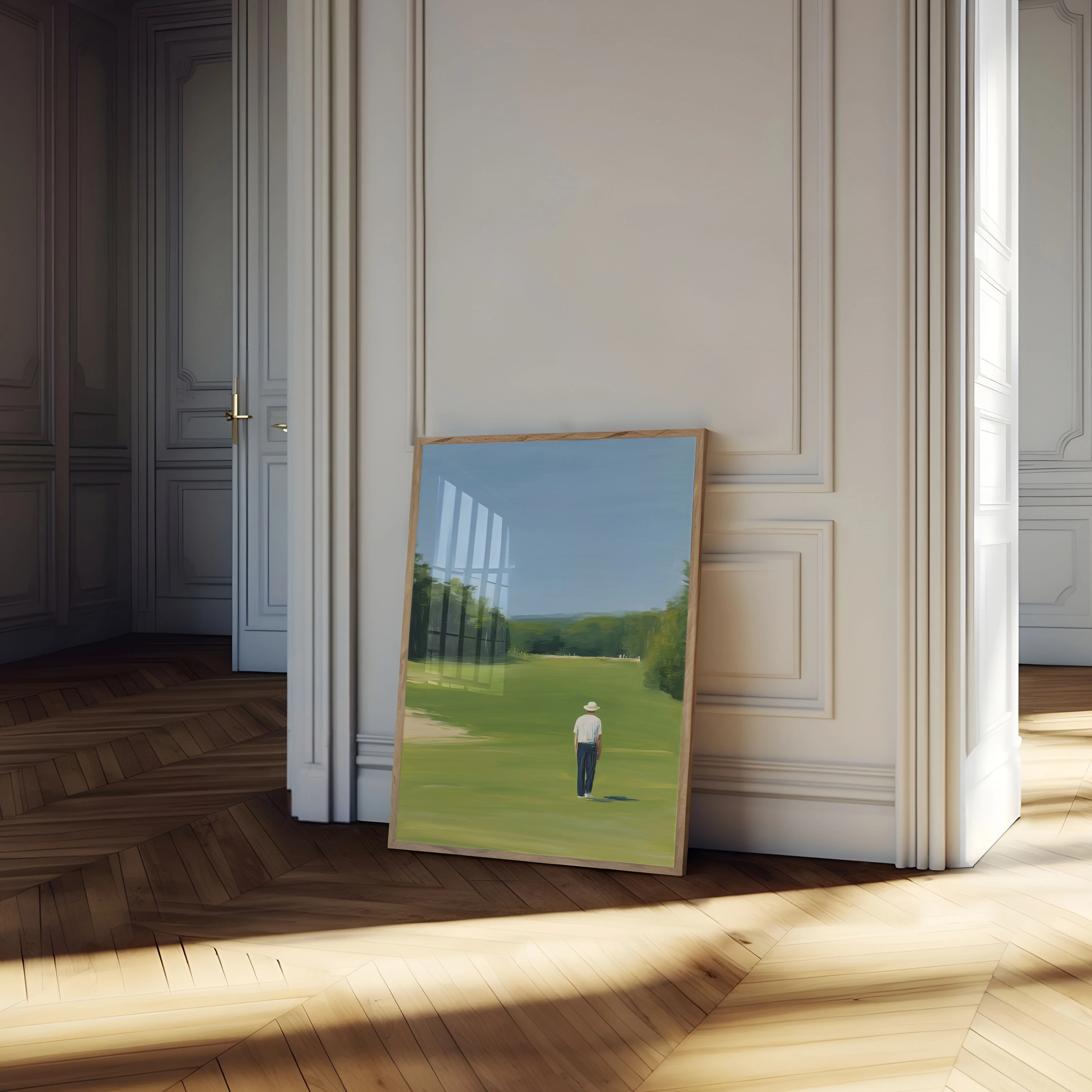 Solitary Golfer Green Poster - Image 4