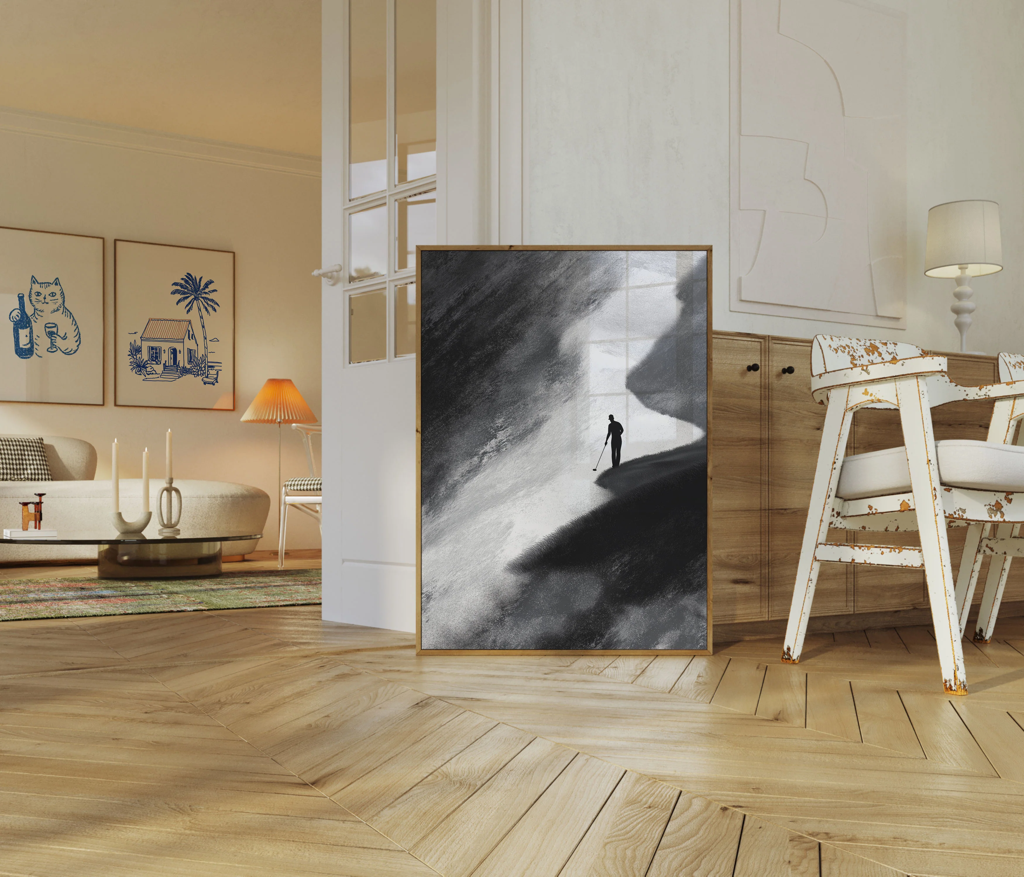 Solitary Golfer Silhouette Poster - Image 5