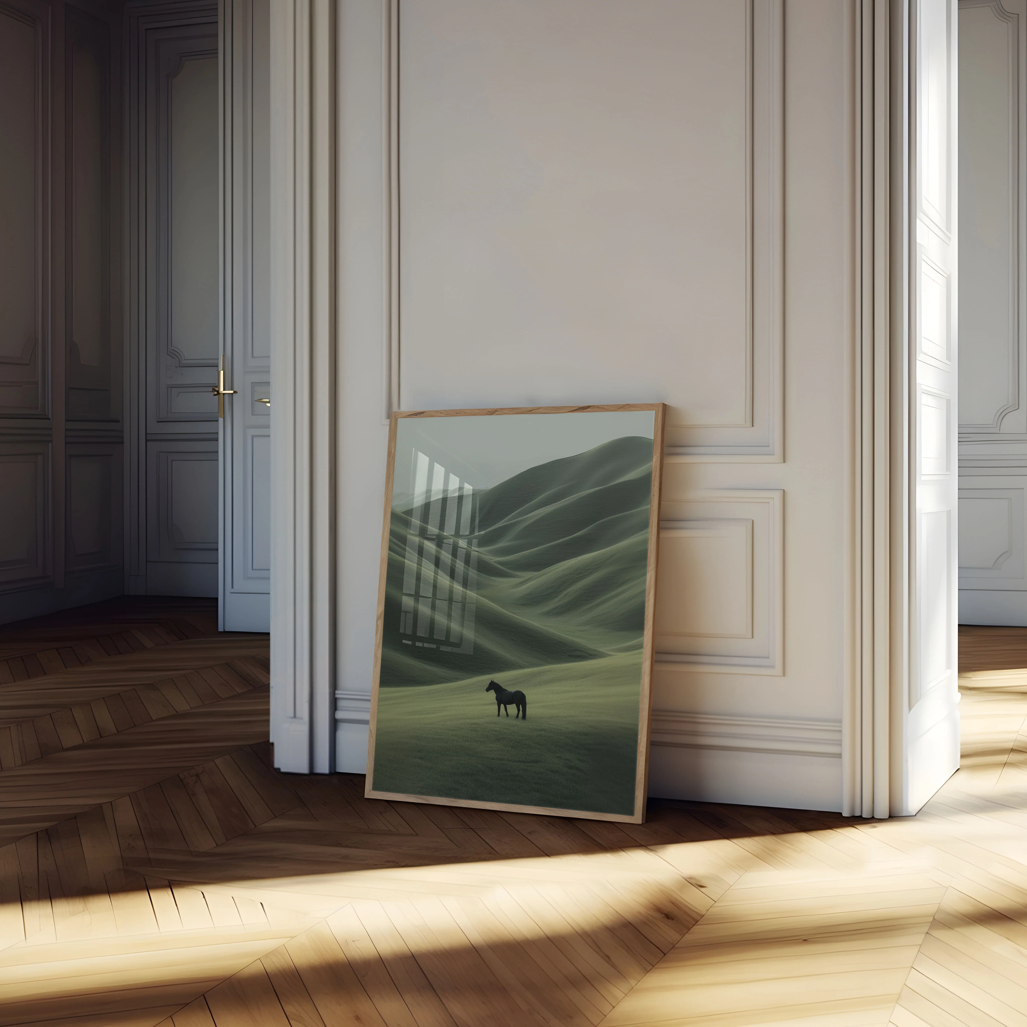 Solitary Horse in Rolling Hills Poster - Image 4