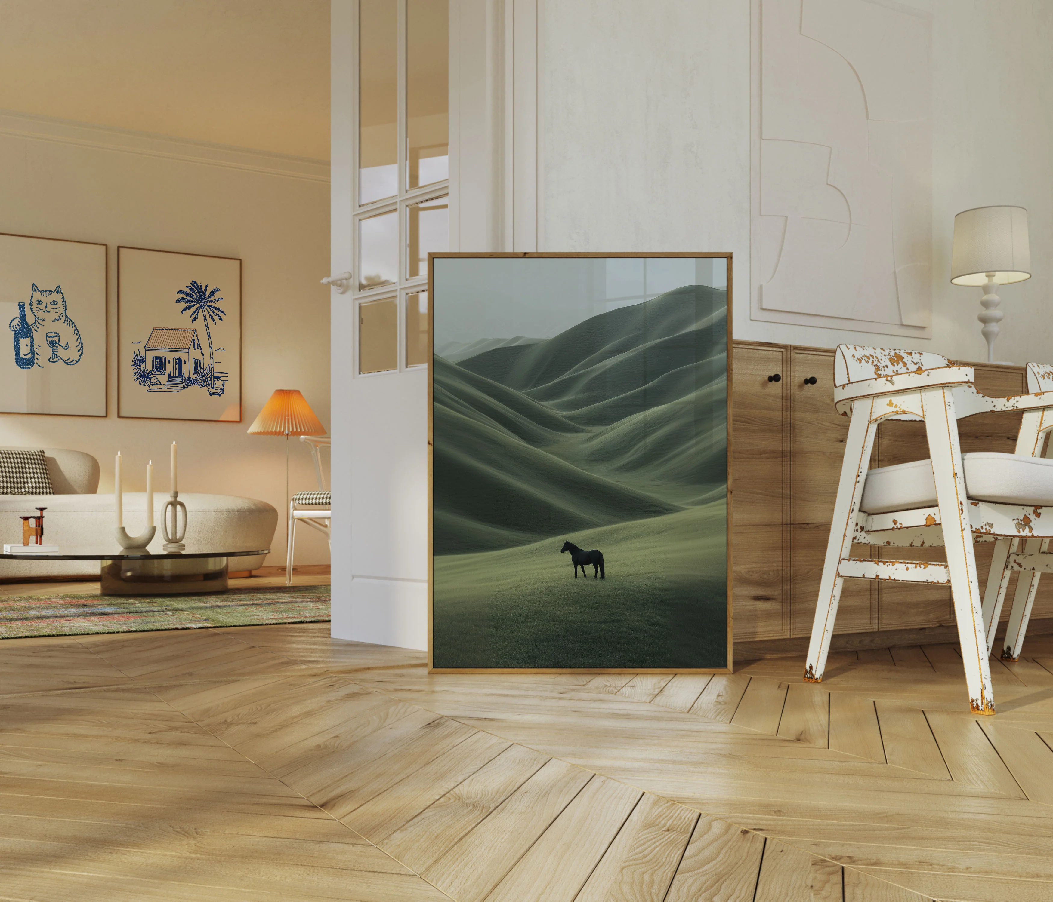 Solitary Horse in Rolling Hills Poster - Image 5