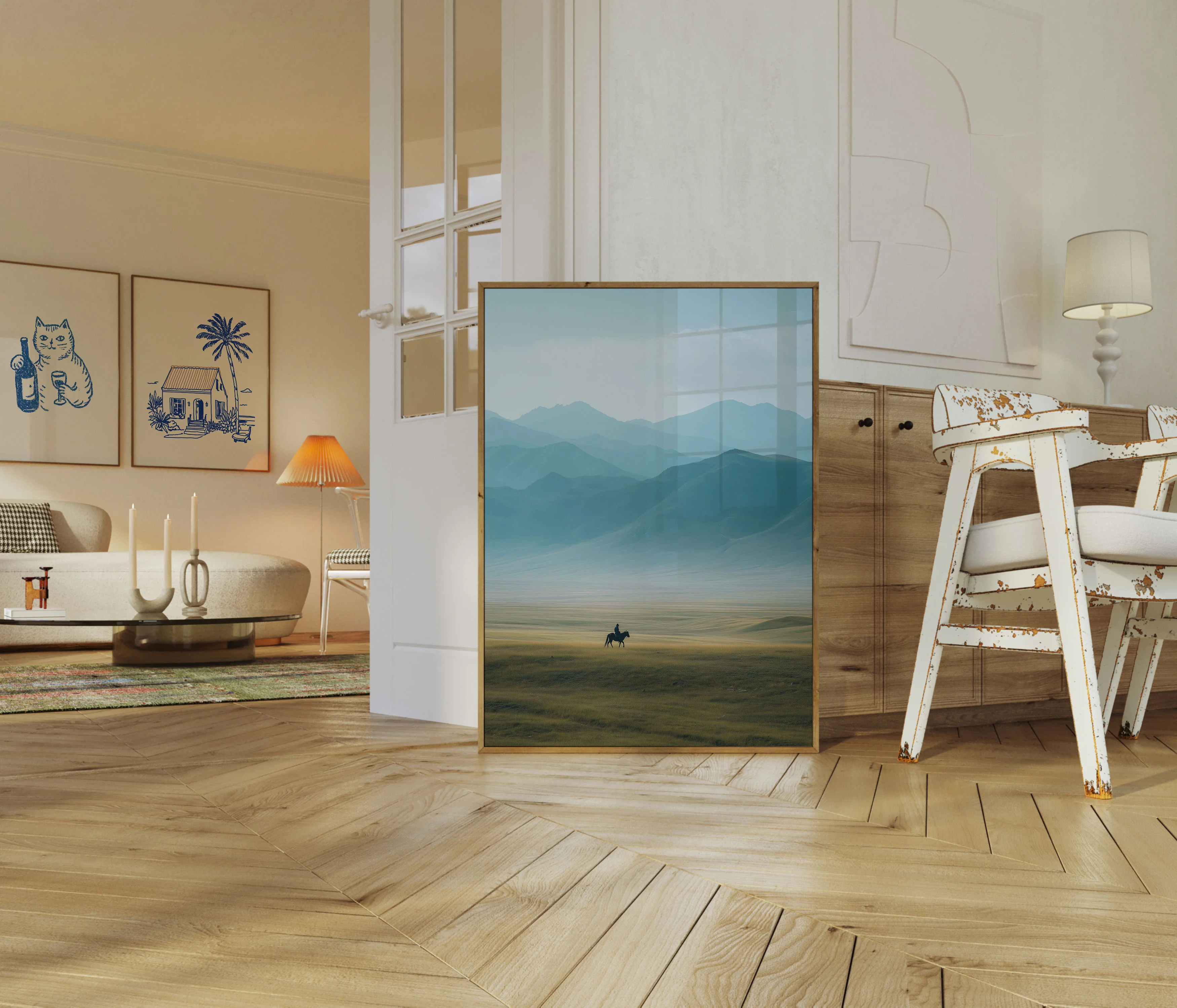 Solitary Rider Mountain Poster - Image 5