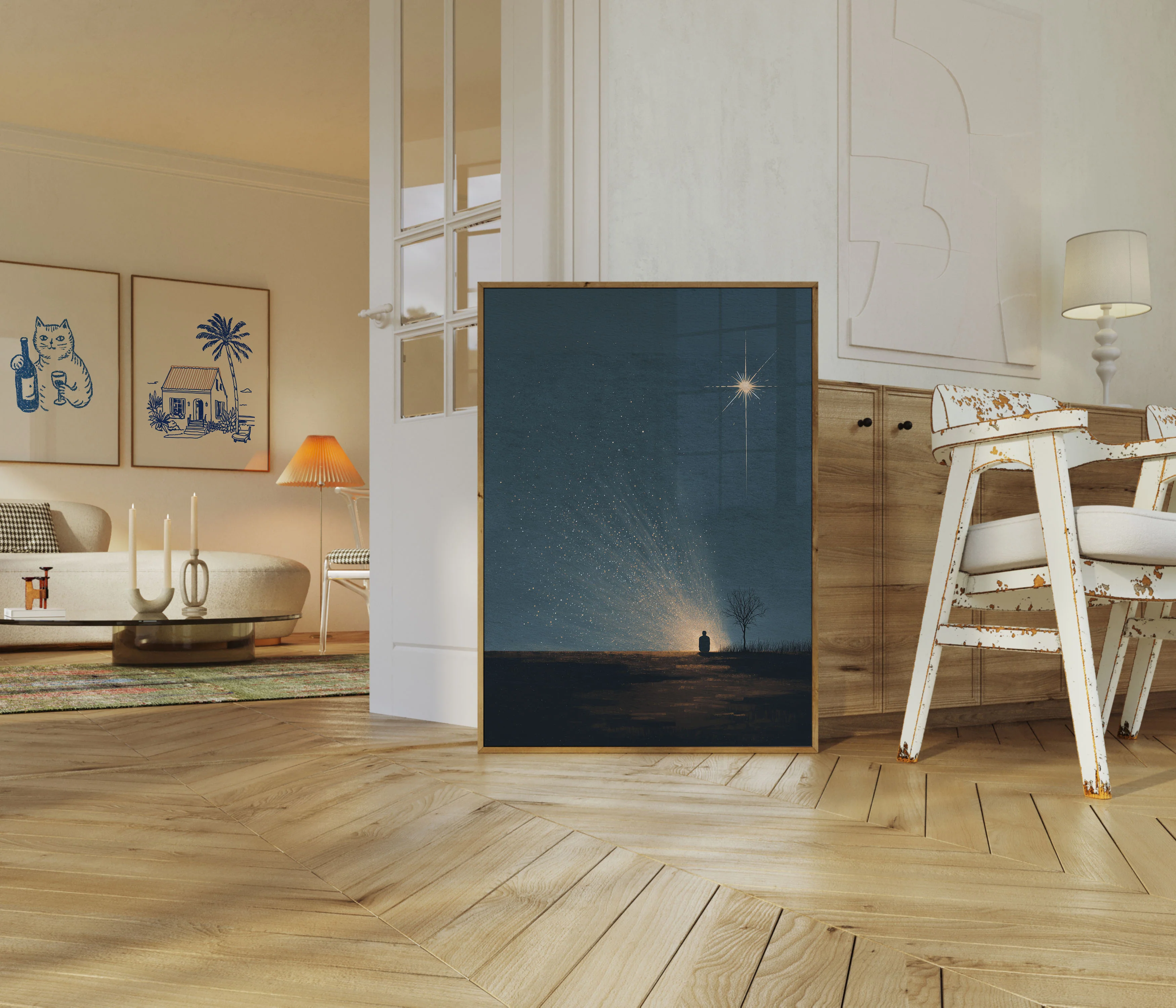 Solitary Starry Night Poster - Image 5
