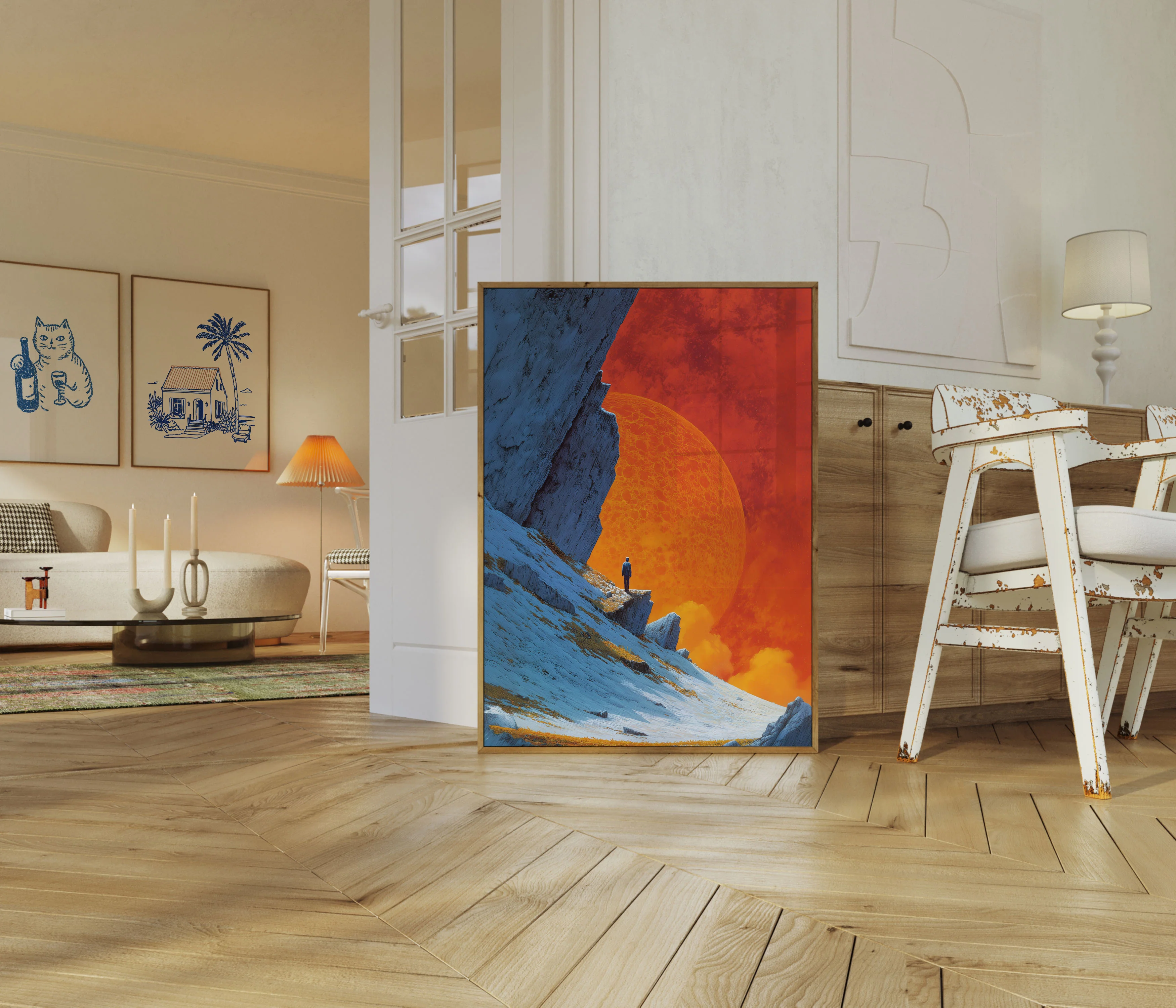 Solitary Wanderer Cosmic Vista Poster - Image 5