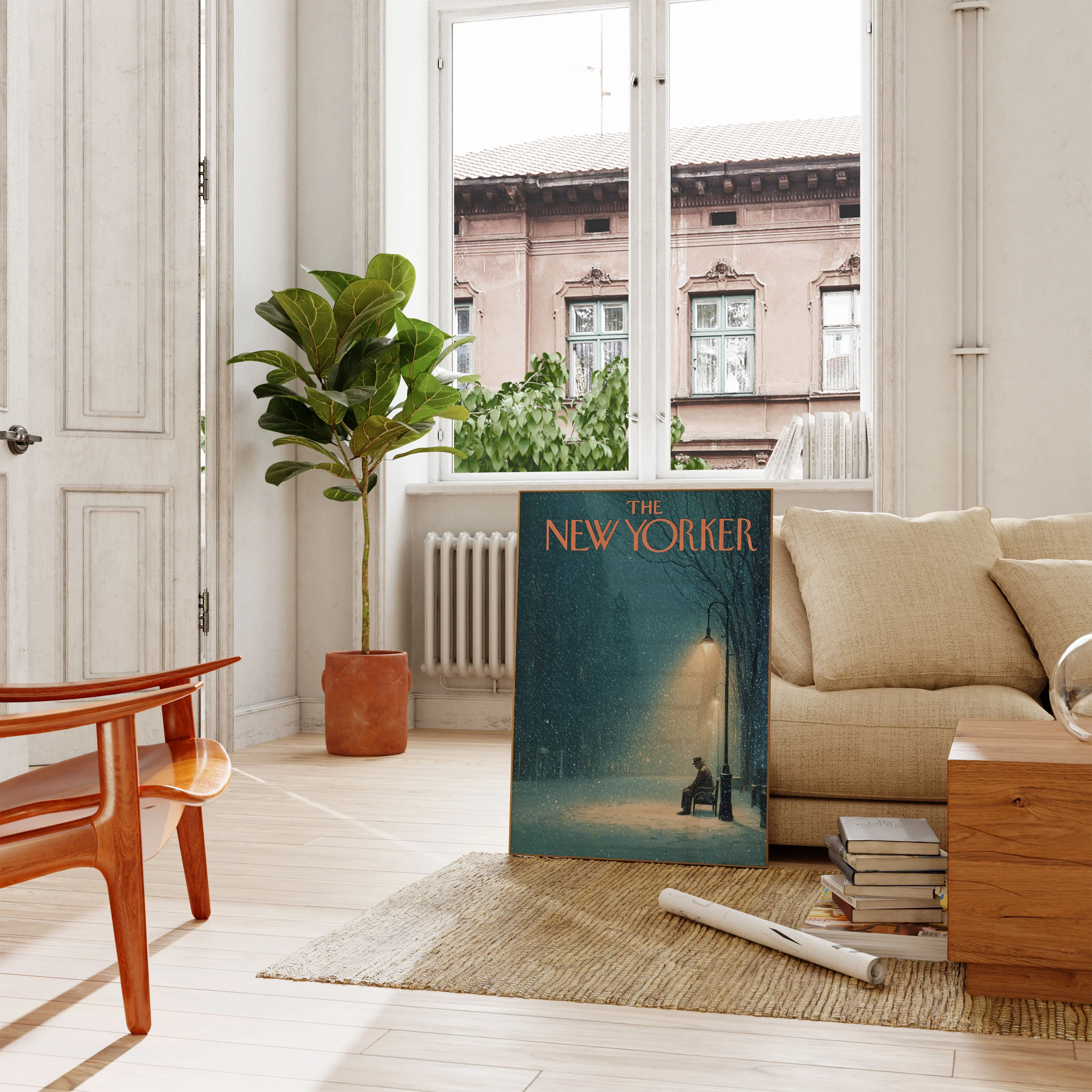 Solitude in Snowfall New Yorker Poster - Image 2