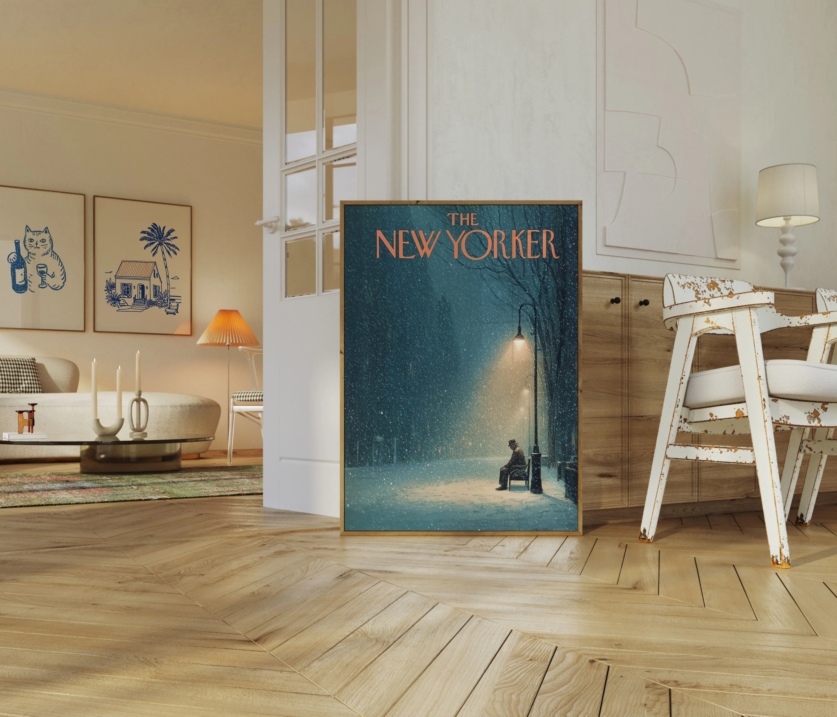 Solitude in Snowfall New Yorker Poster - Image 5