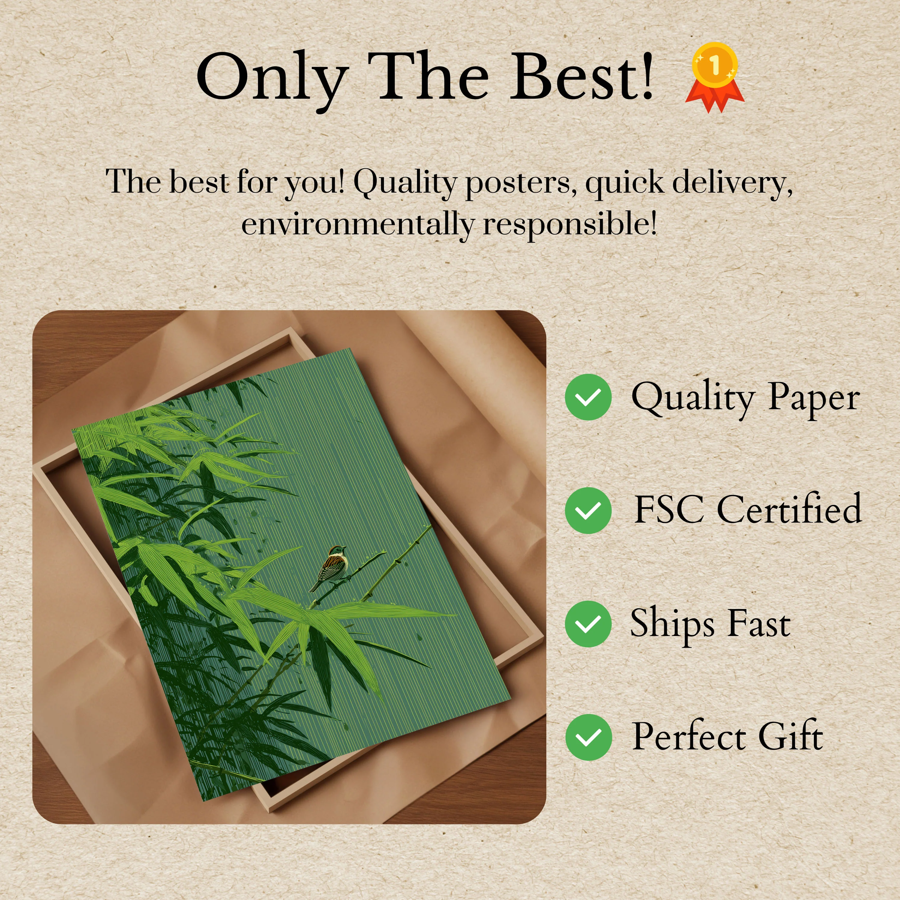 Songbird on Branch Poster - Image 3