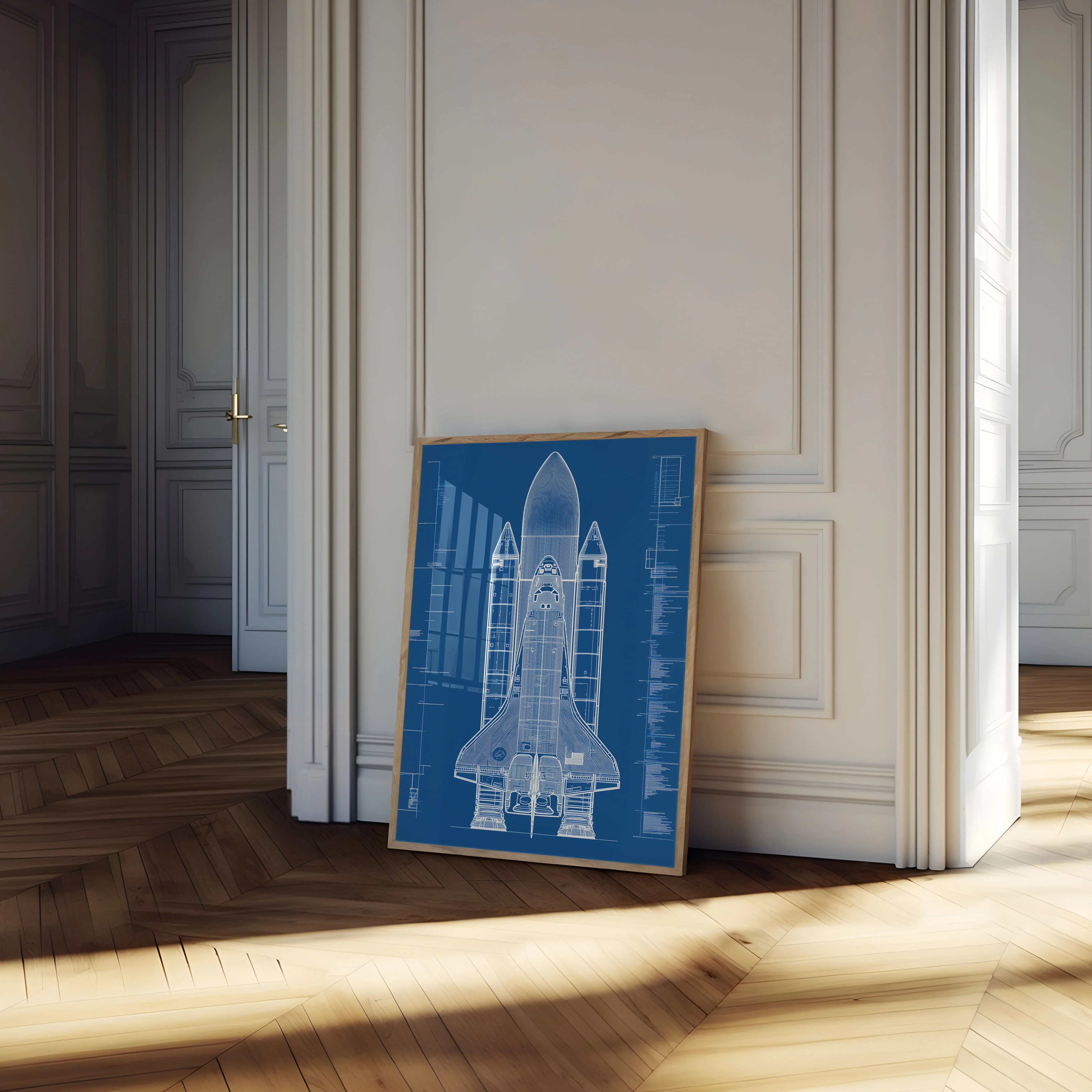 Space Shuttle Blueprint Poster - Image 4
