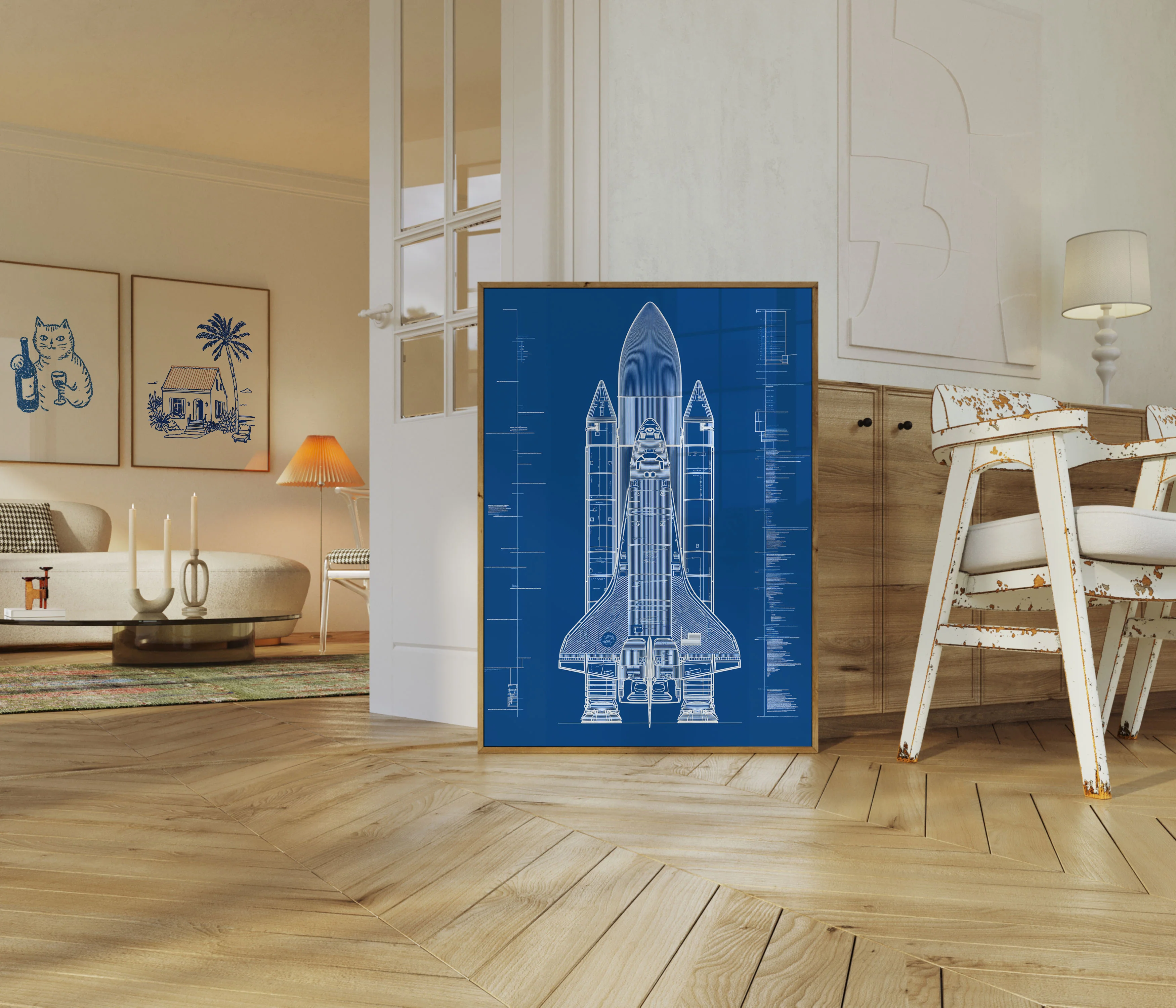 Space Shuttle Blueprint Poster - Image 5