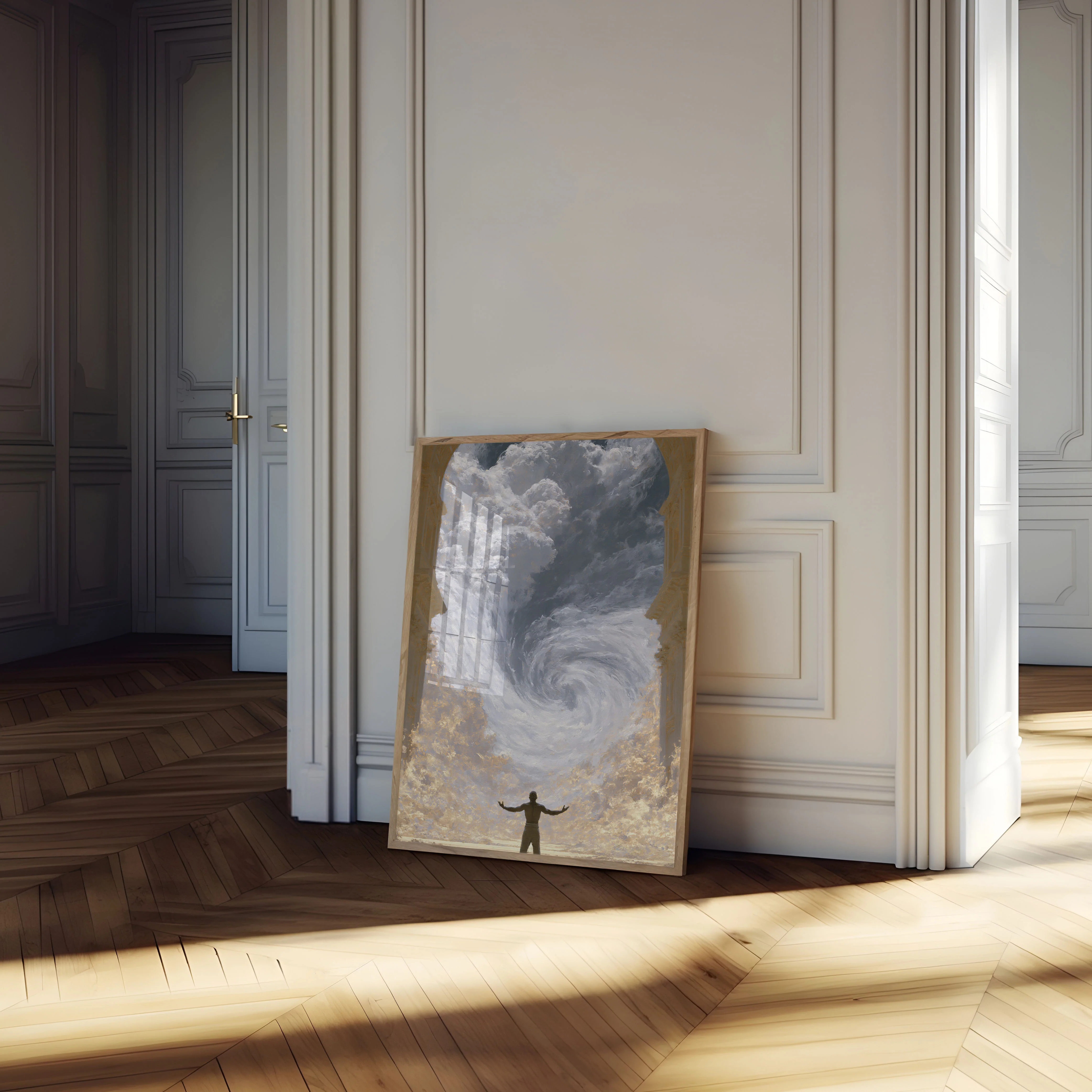 Spiritual Awakening in Golden Halls Poster - Image 4
