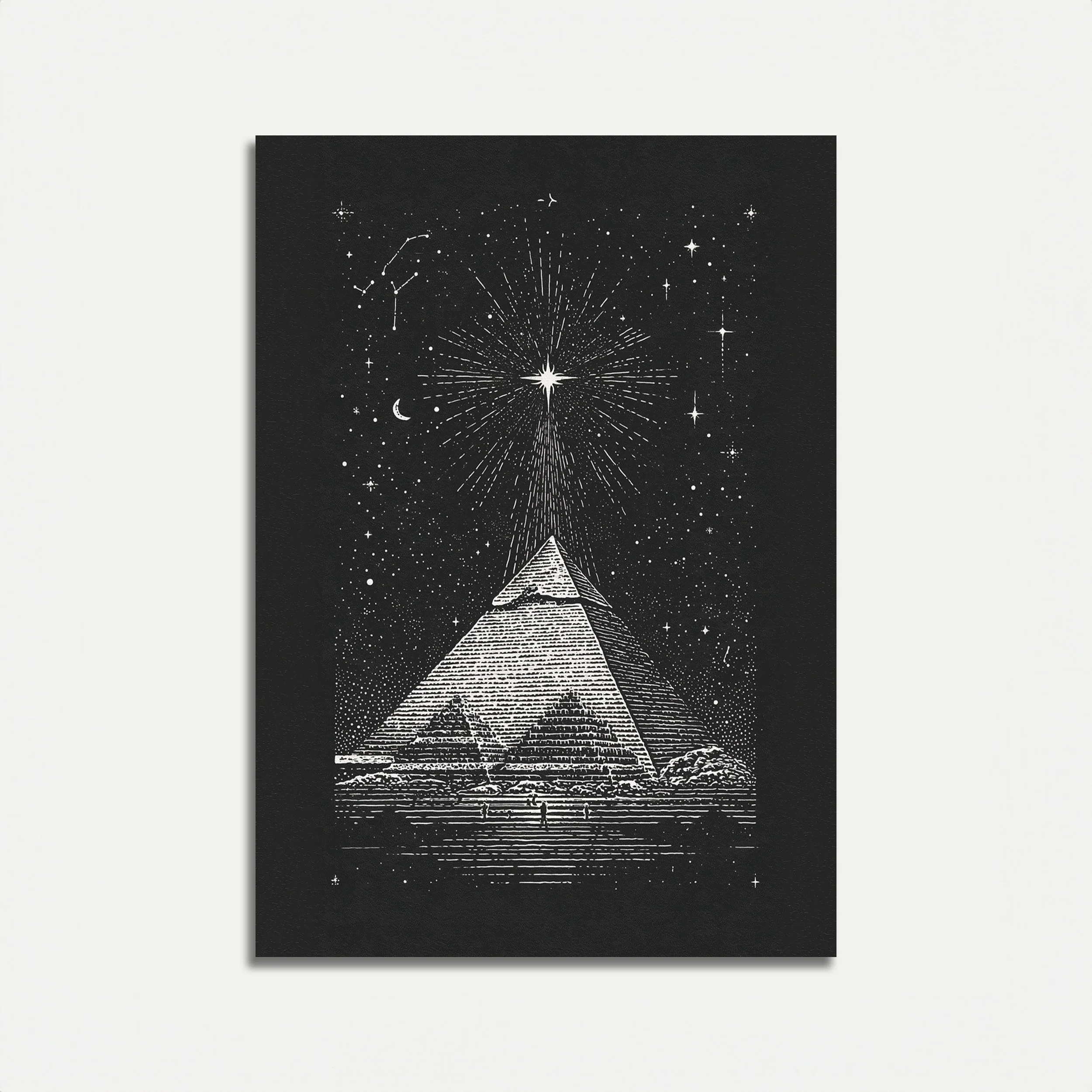 Spiritual Pyramid Light Poster