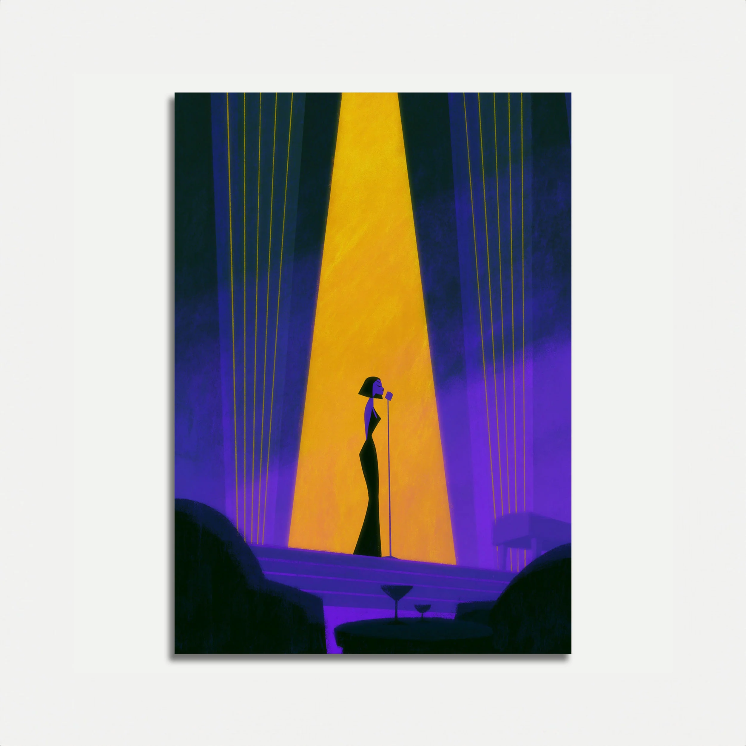 Spotlight Singer on Stage Poster