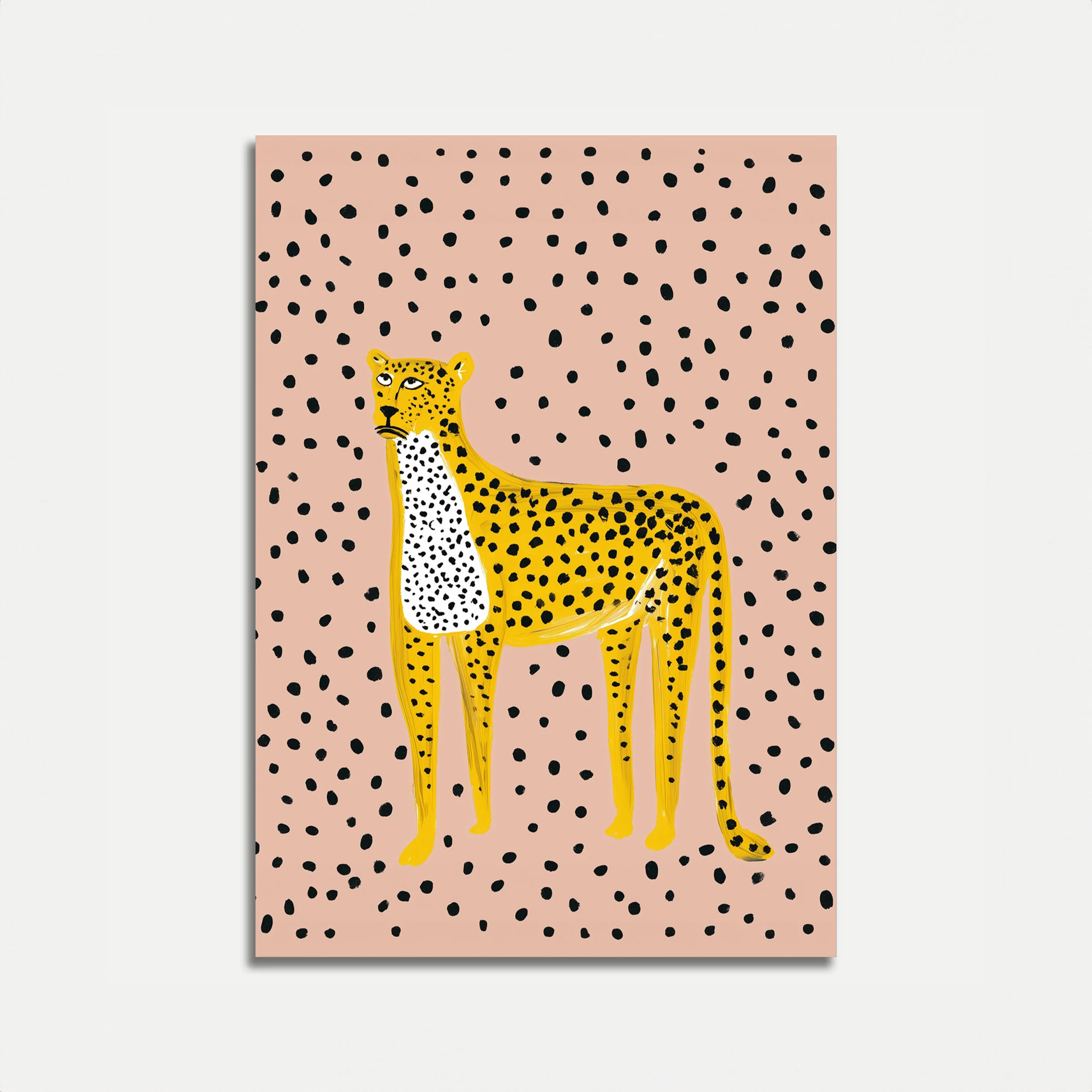 Spotted Yellow Leopard Poster