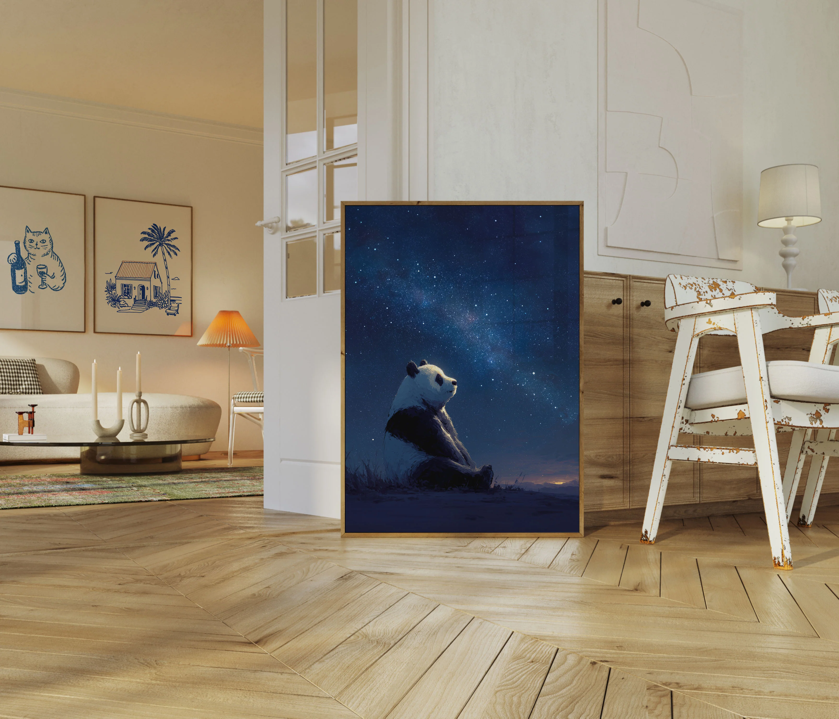 Stargazing Panda Night Poster - Image 5