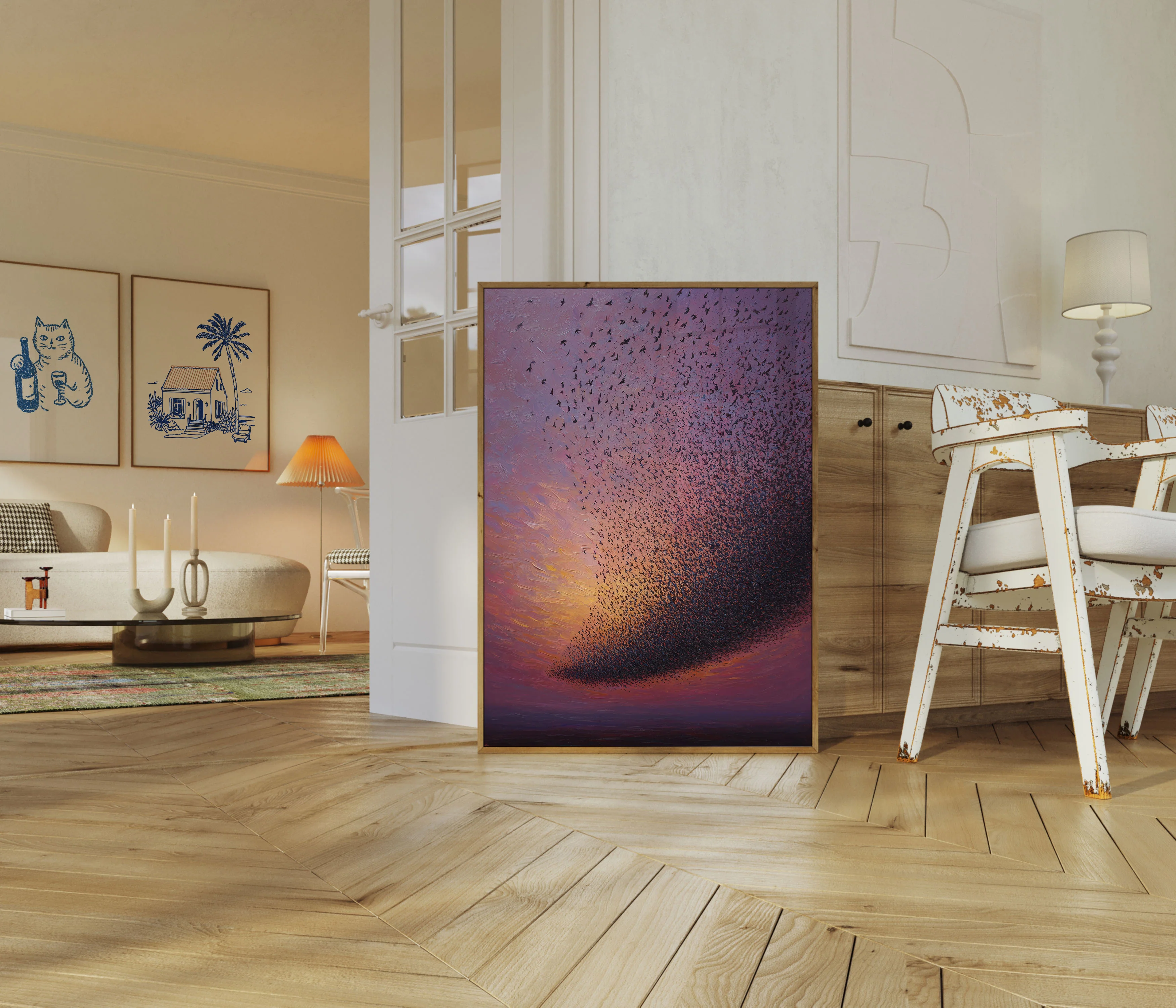 Starling Murmuration Sunset Poster - Image 5