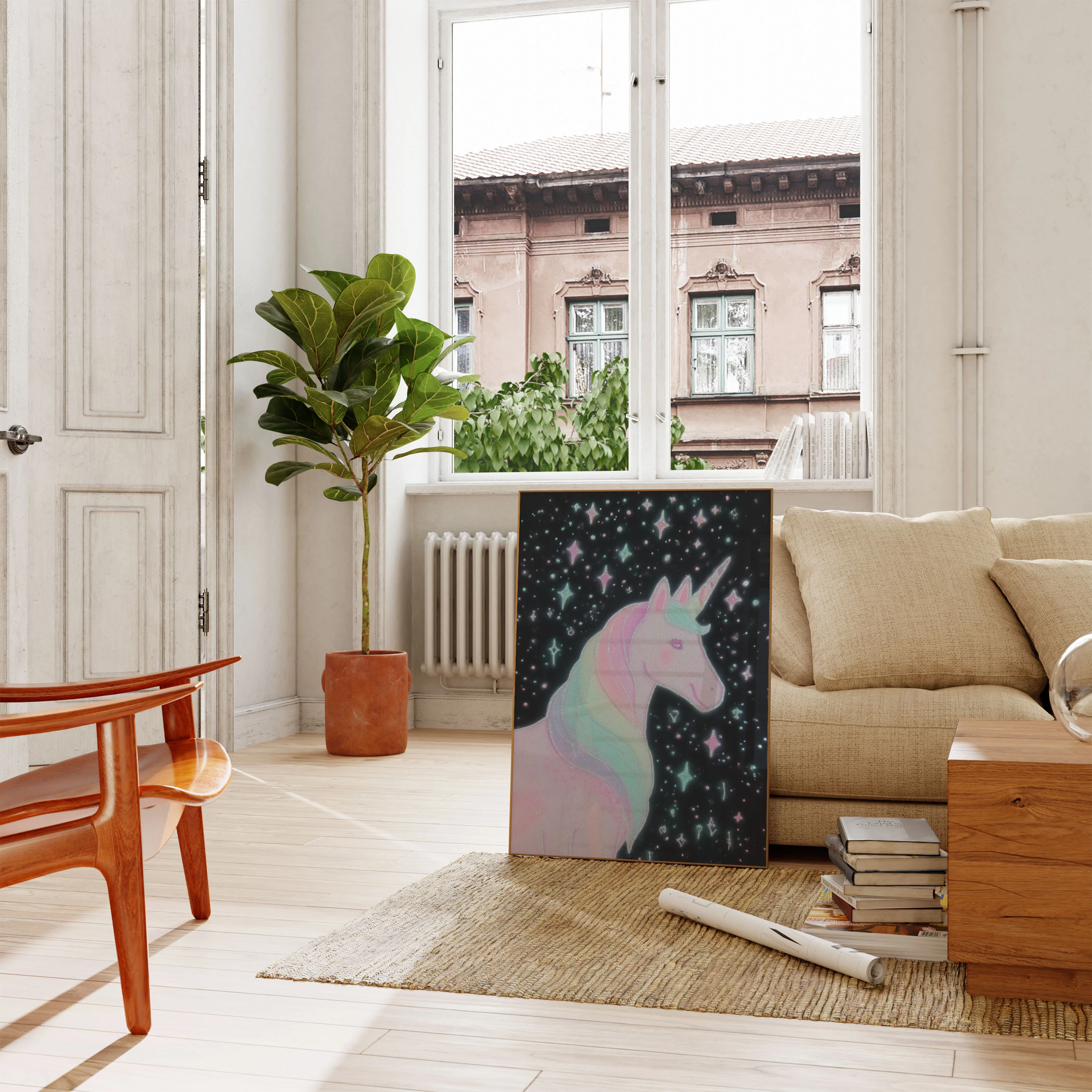 Starry Magical Unicorn Poster - Image 2