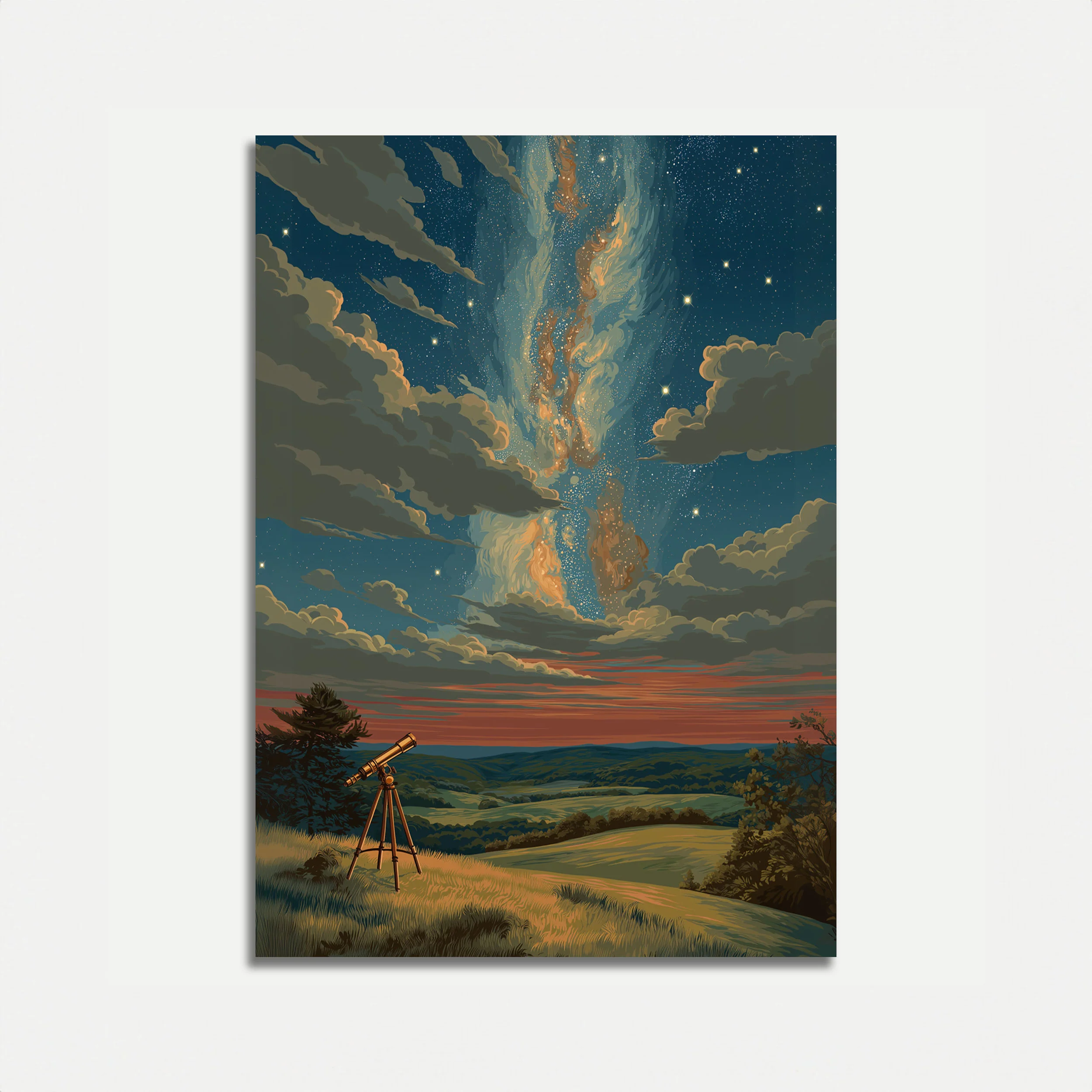 Starry Night Astronomy Poster