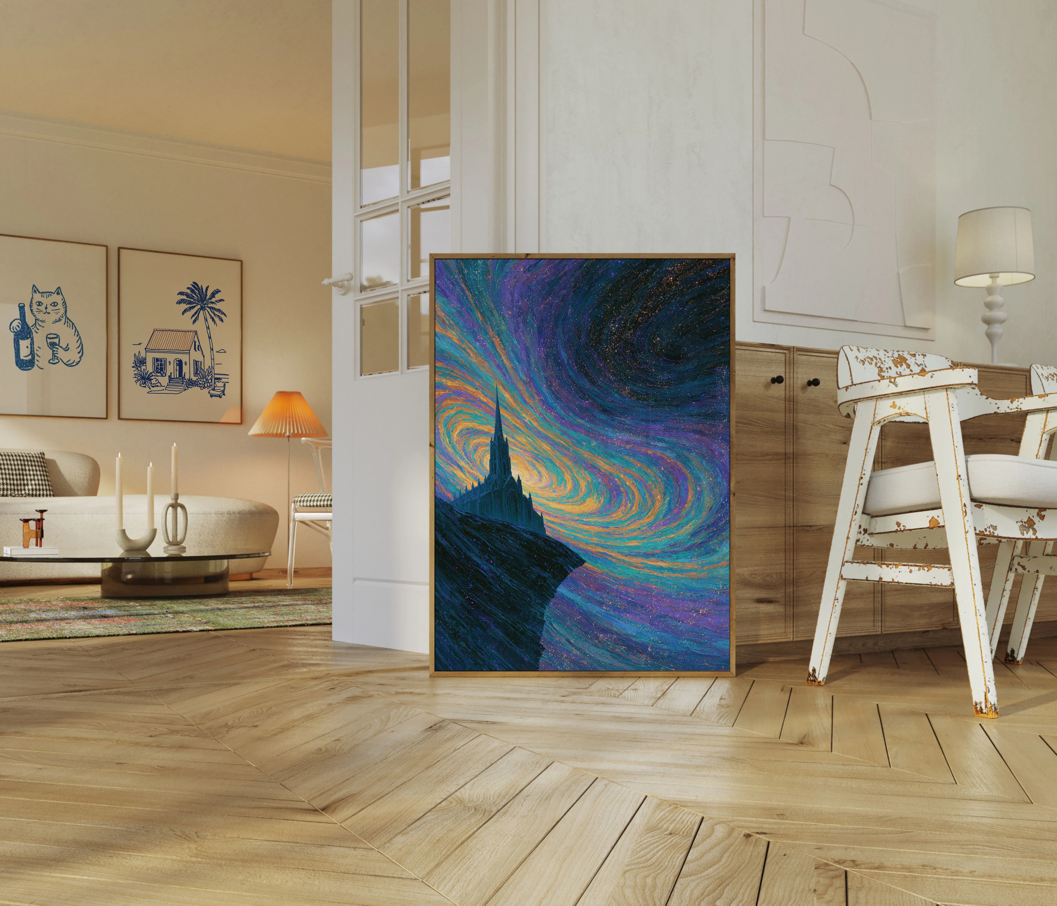 Starry Night Cathedral Poster - Image 5