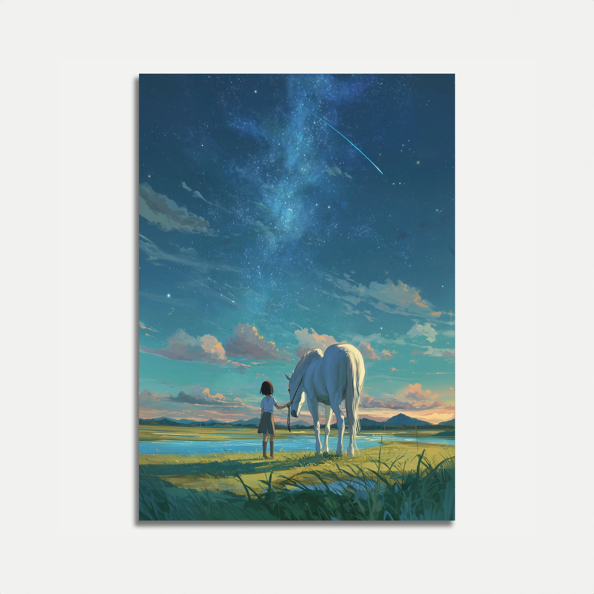 Starry Night Horse Companion Poster