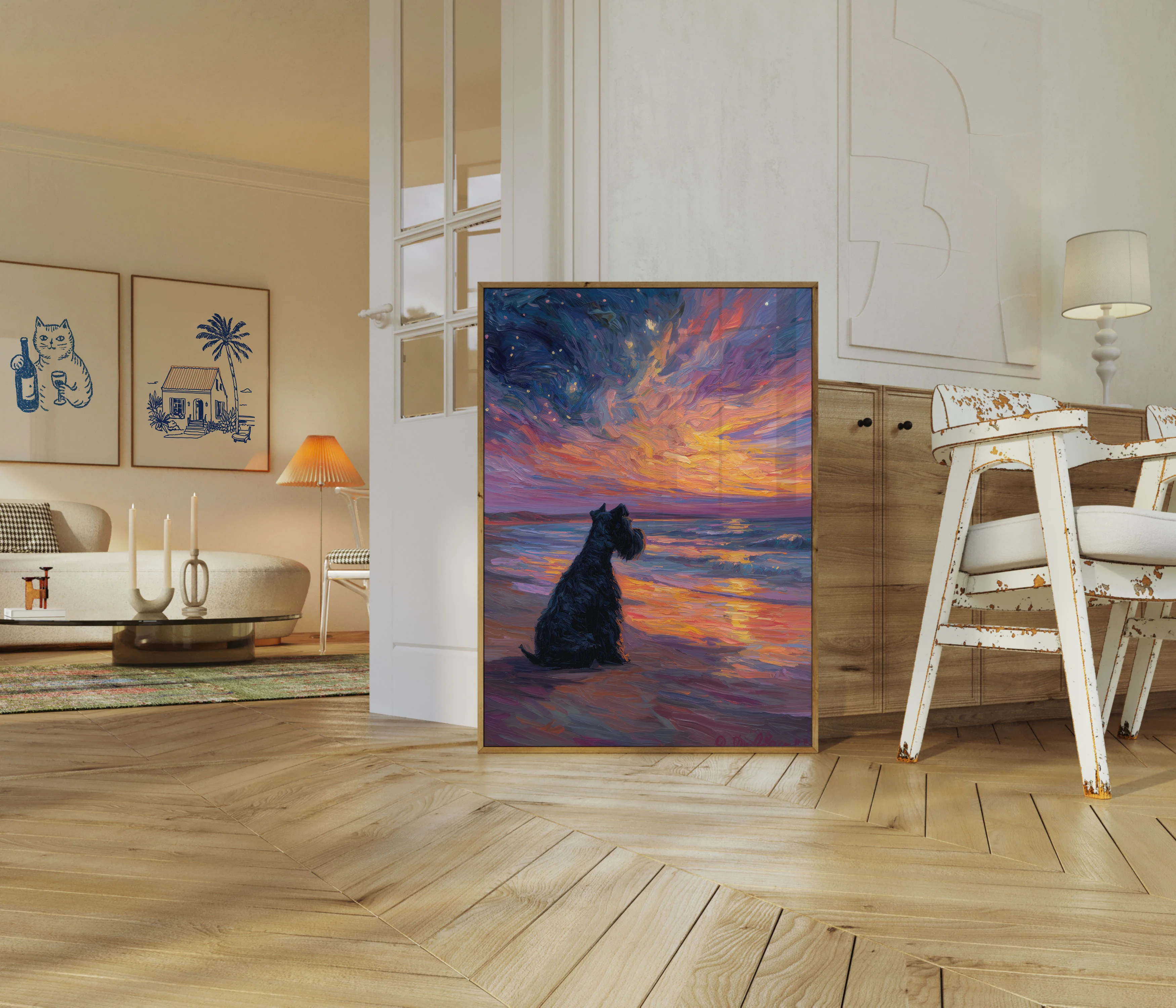 Starry Night Scottie Poster - Image 5