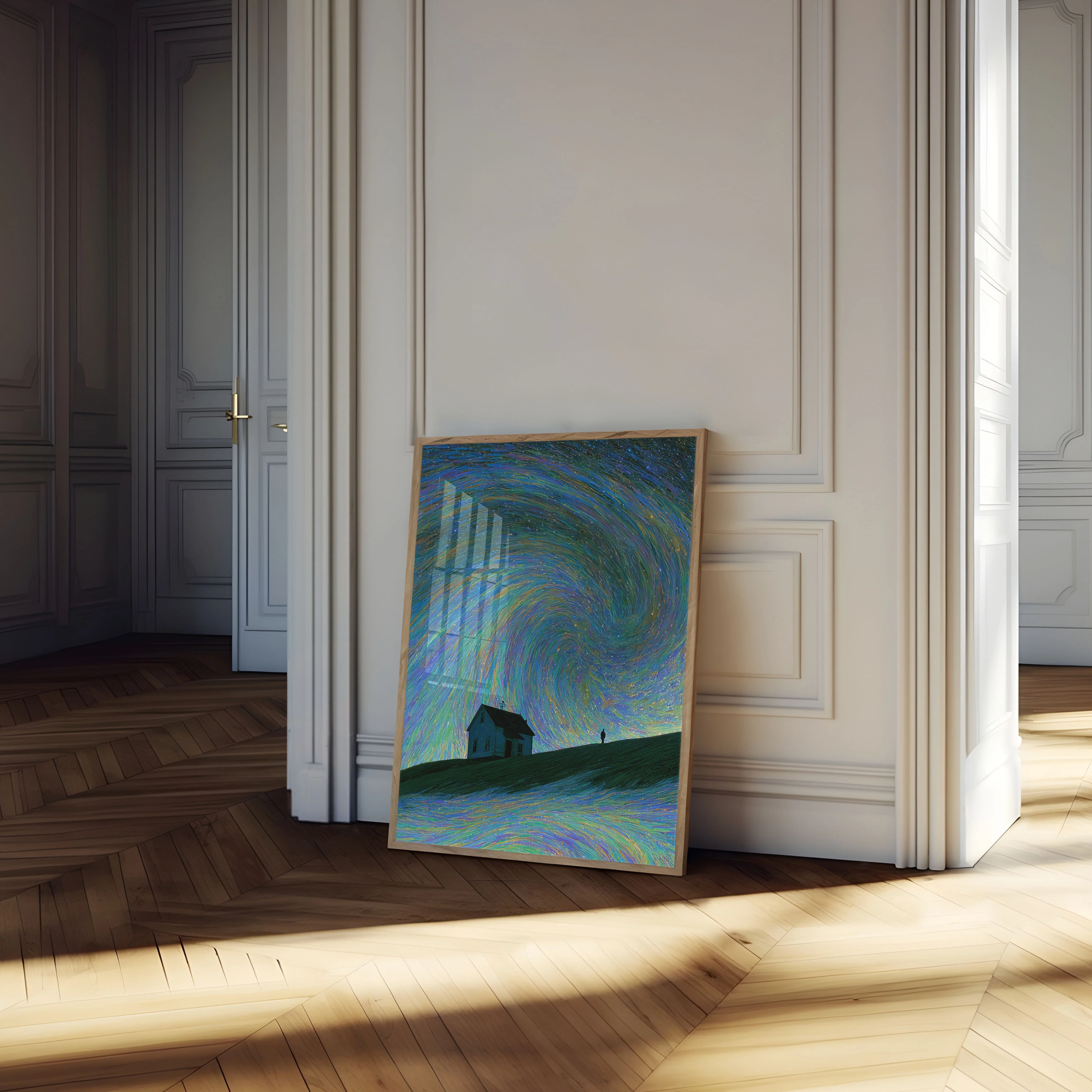 Starry Night Sky House Poster - Image 4