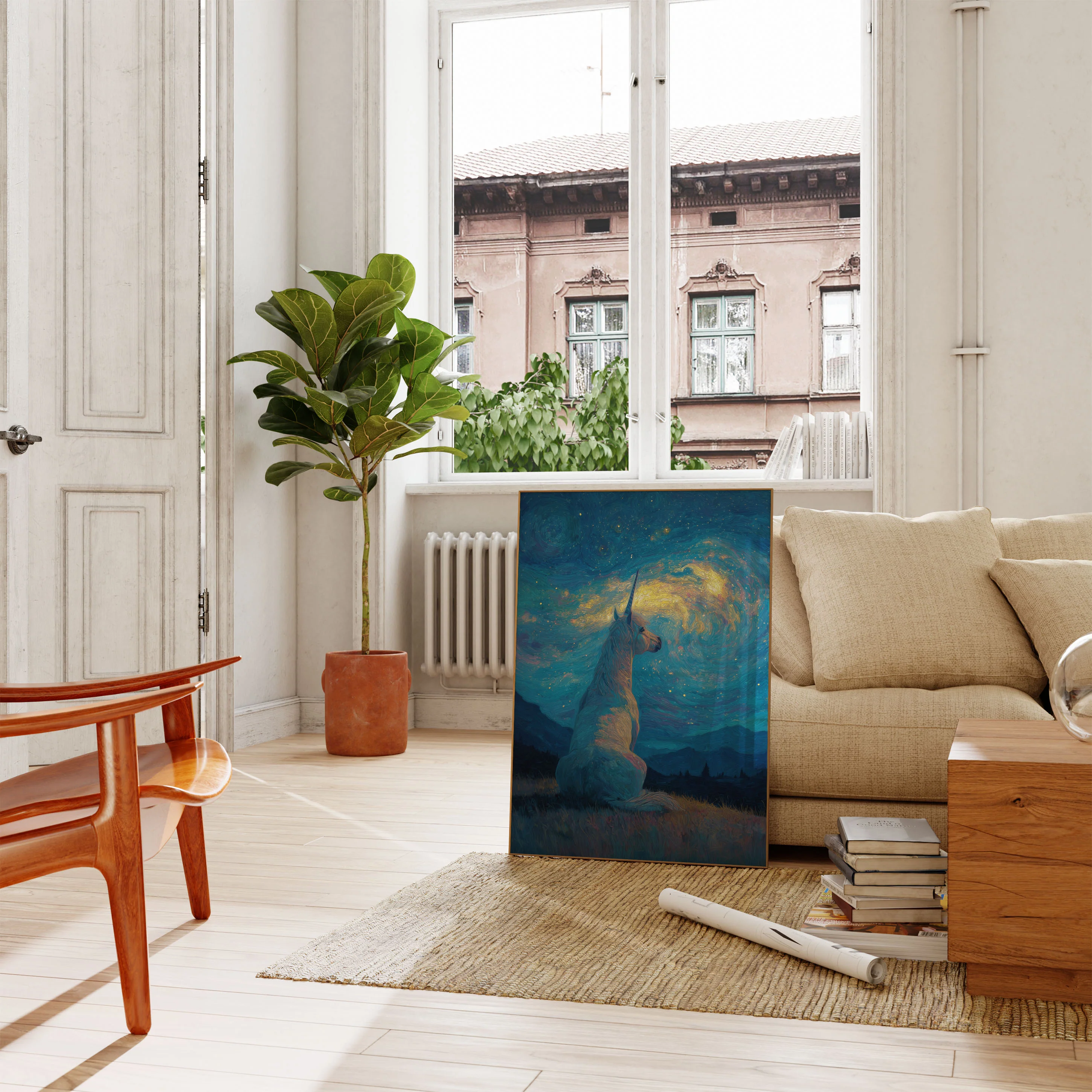 Starry Night Unicorn Poster - Image 2