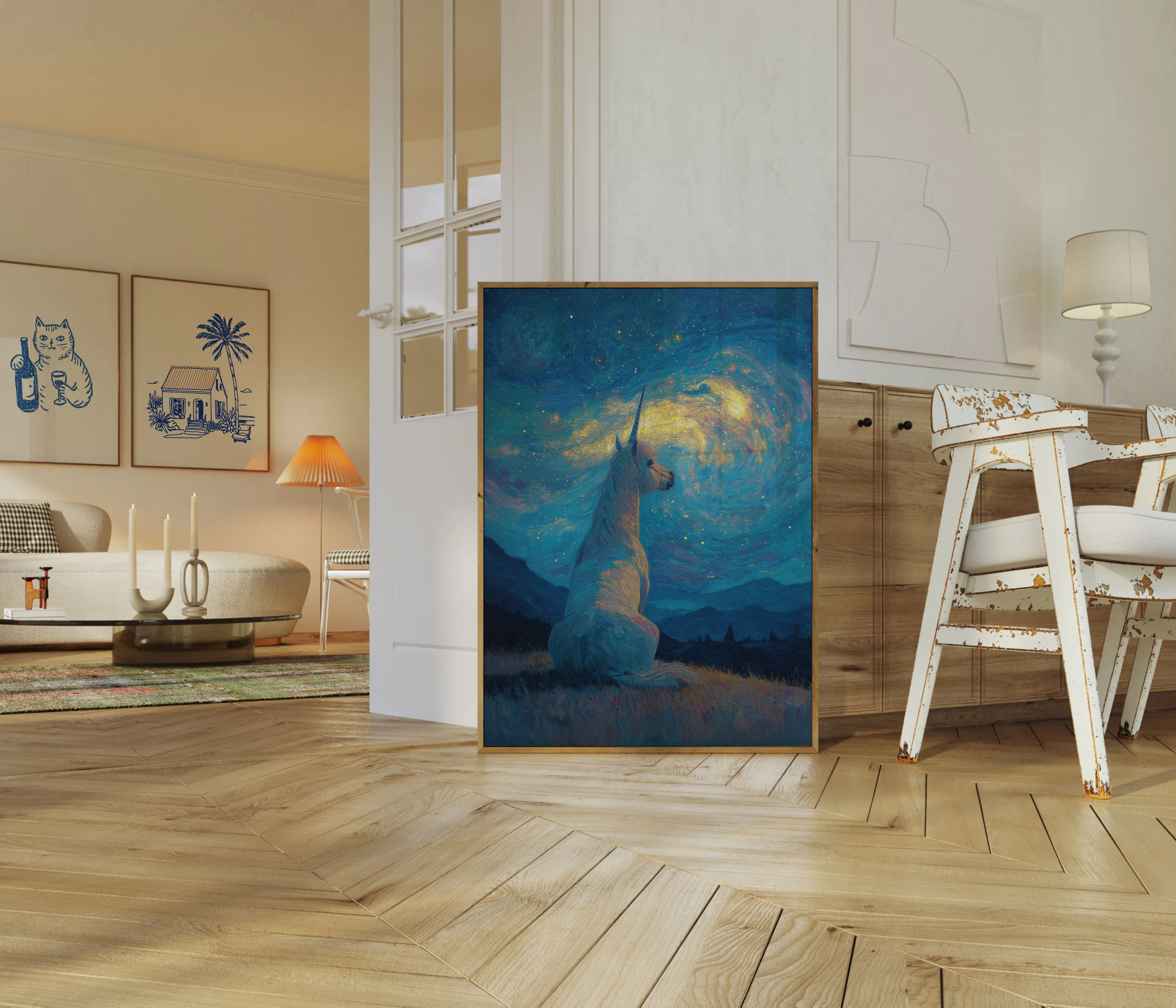 Starry Night Unicorn Poster - Image 5