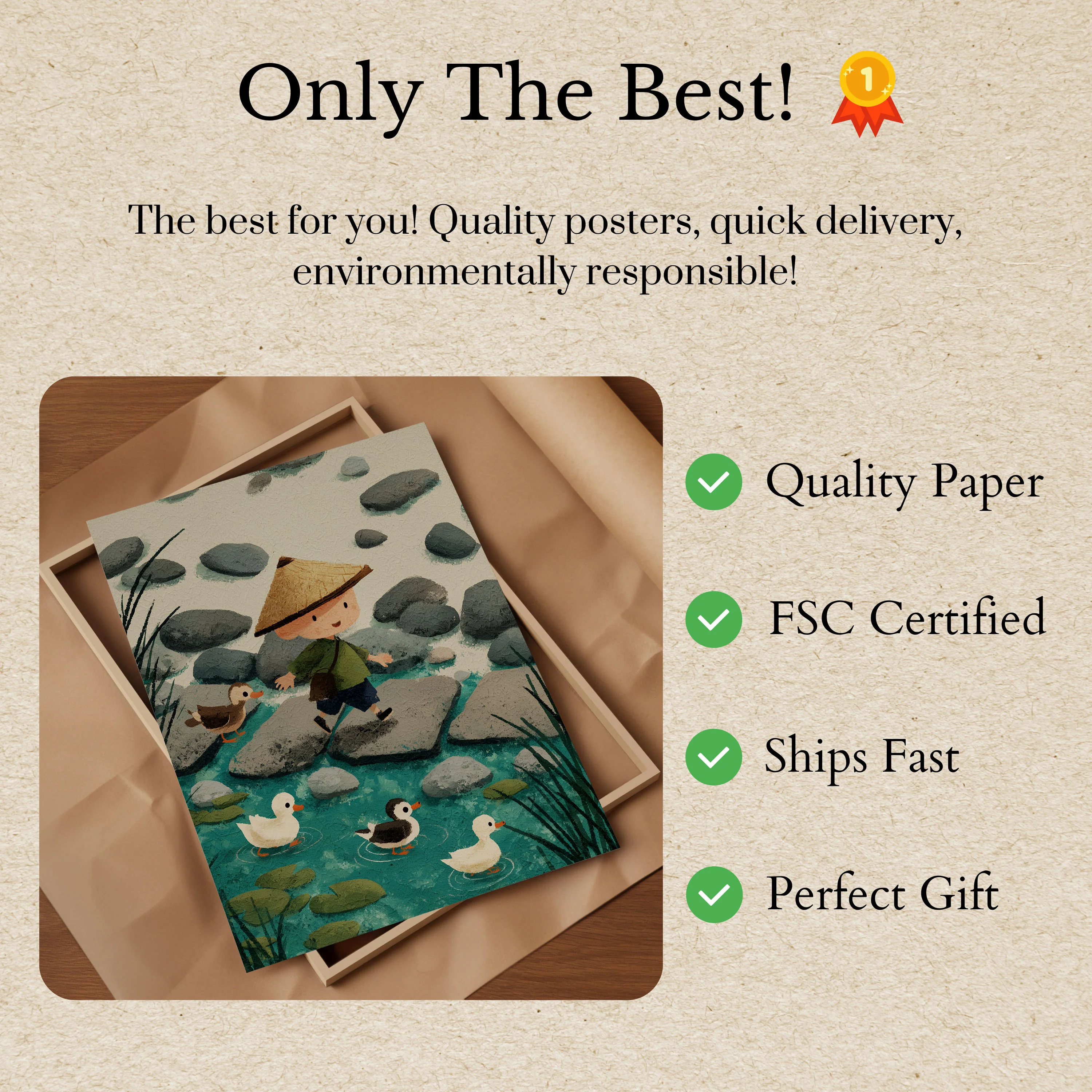 Stepping Stones Duck Adventure Poster - Image 3