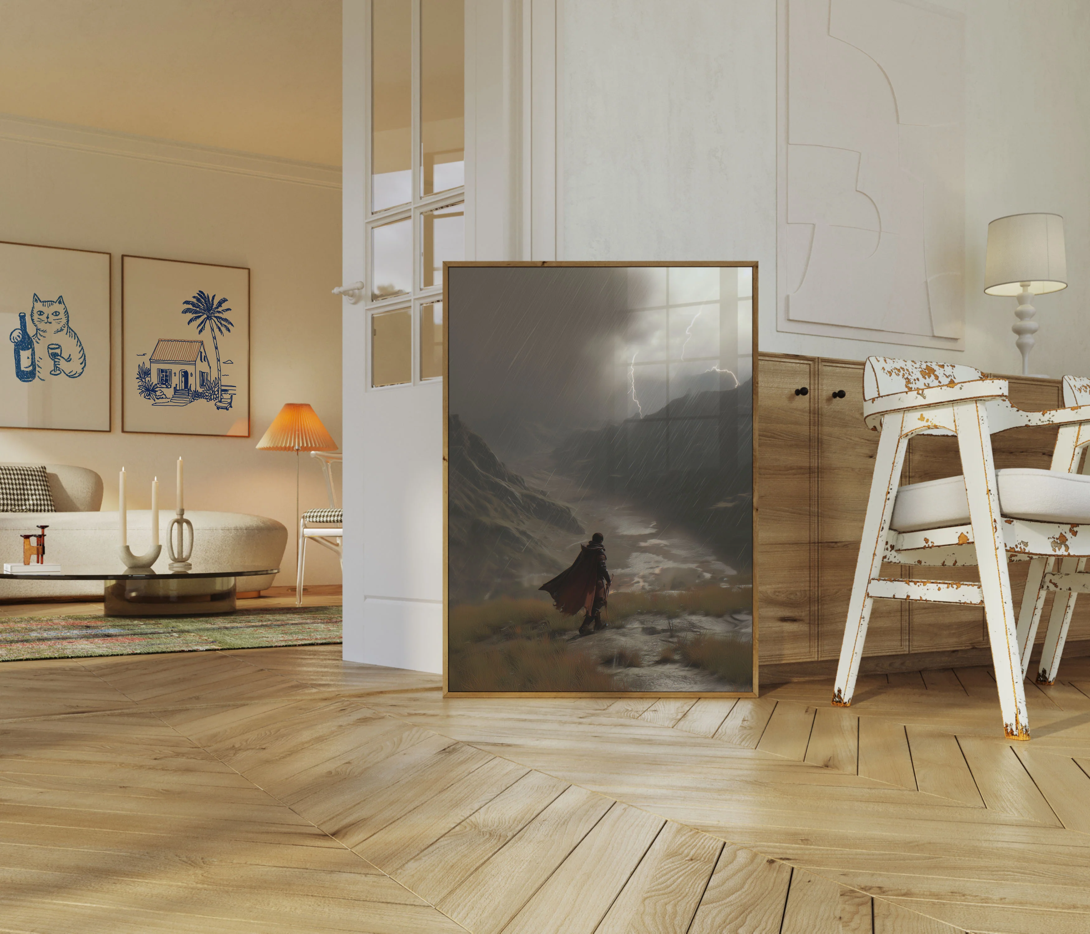Stormy Mountain Journey Poster - Image 5